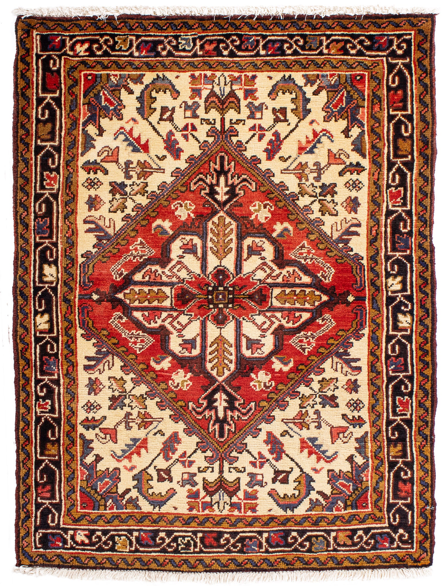 Persian Heriz Rug <br> 3'9' x 5'0'