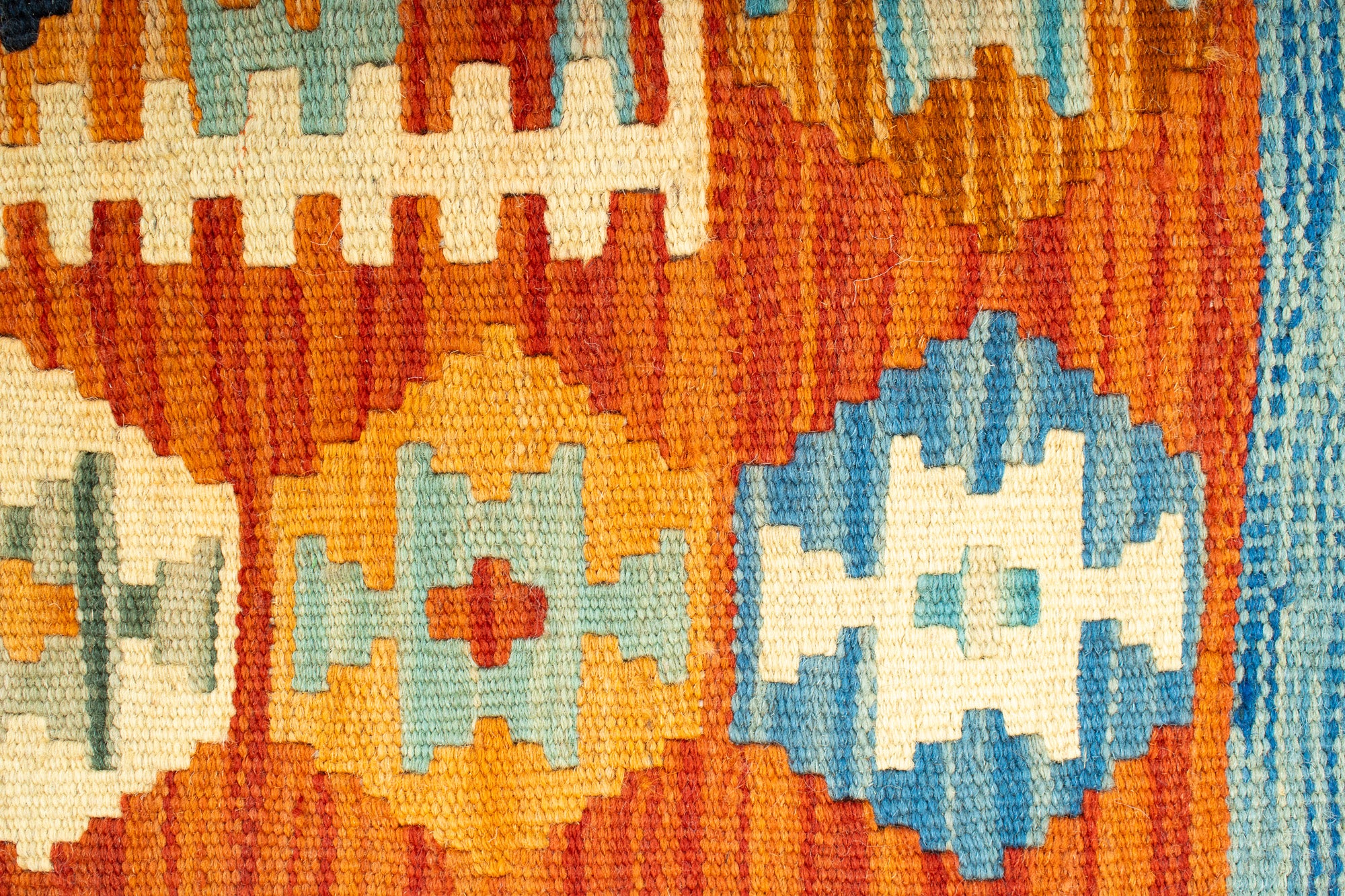 Colorful Geometric Kilim Accent Rug <br> 2'0 x 3'0