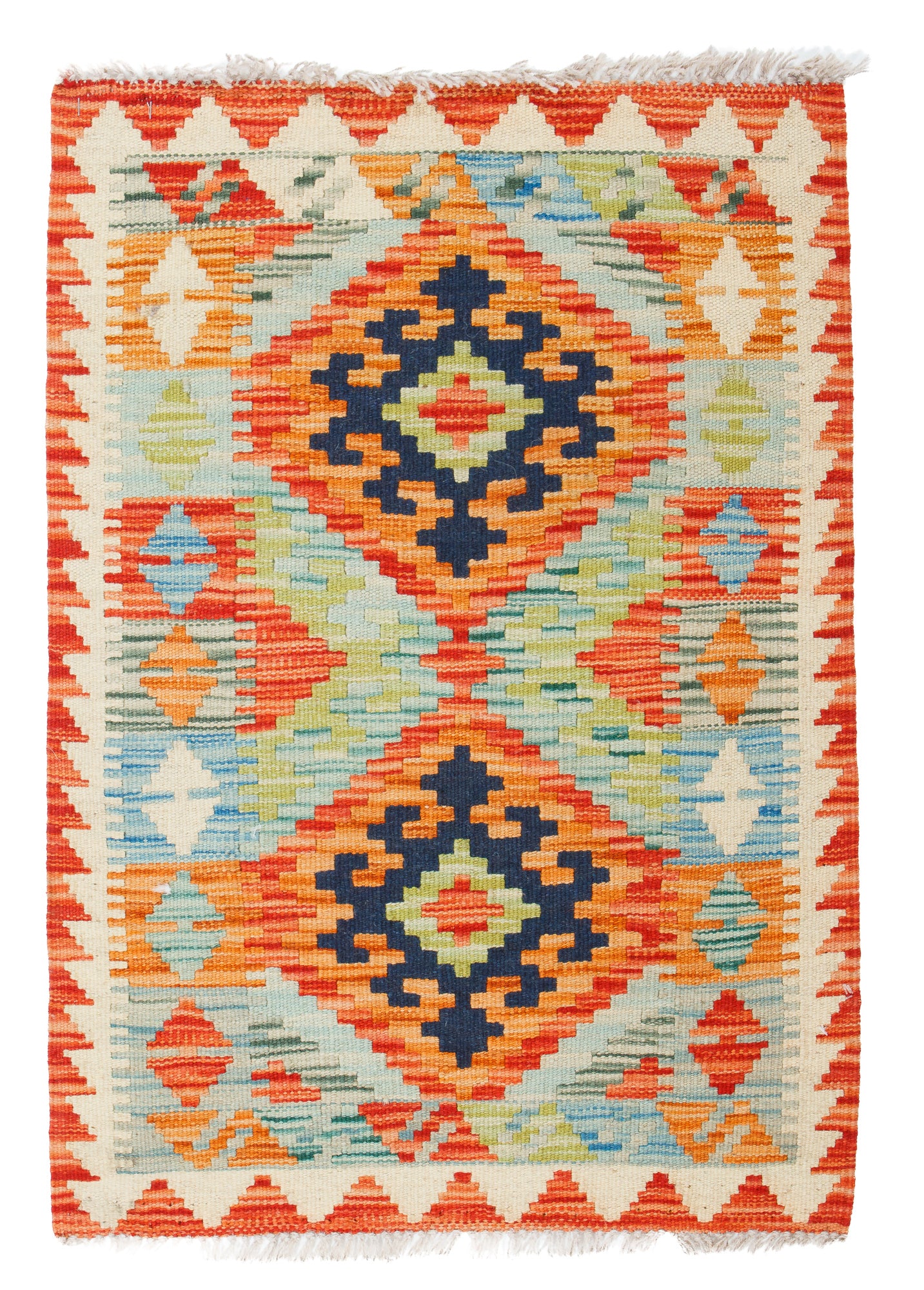 Tribal Design Colorful Pak Kilim Accent Rug <br> 2'0 x 3'0