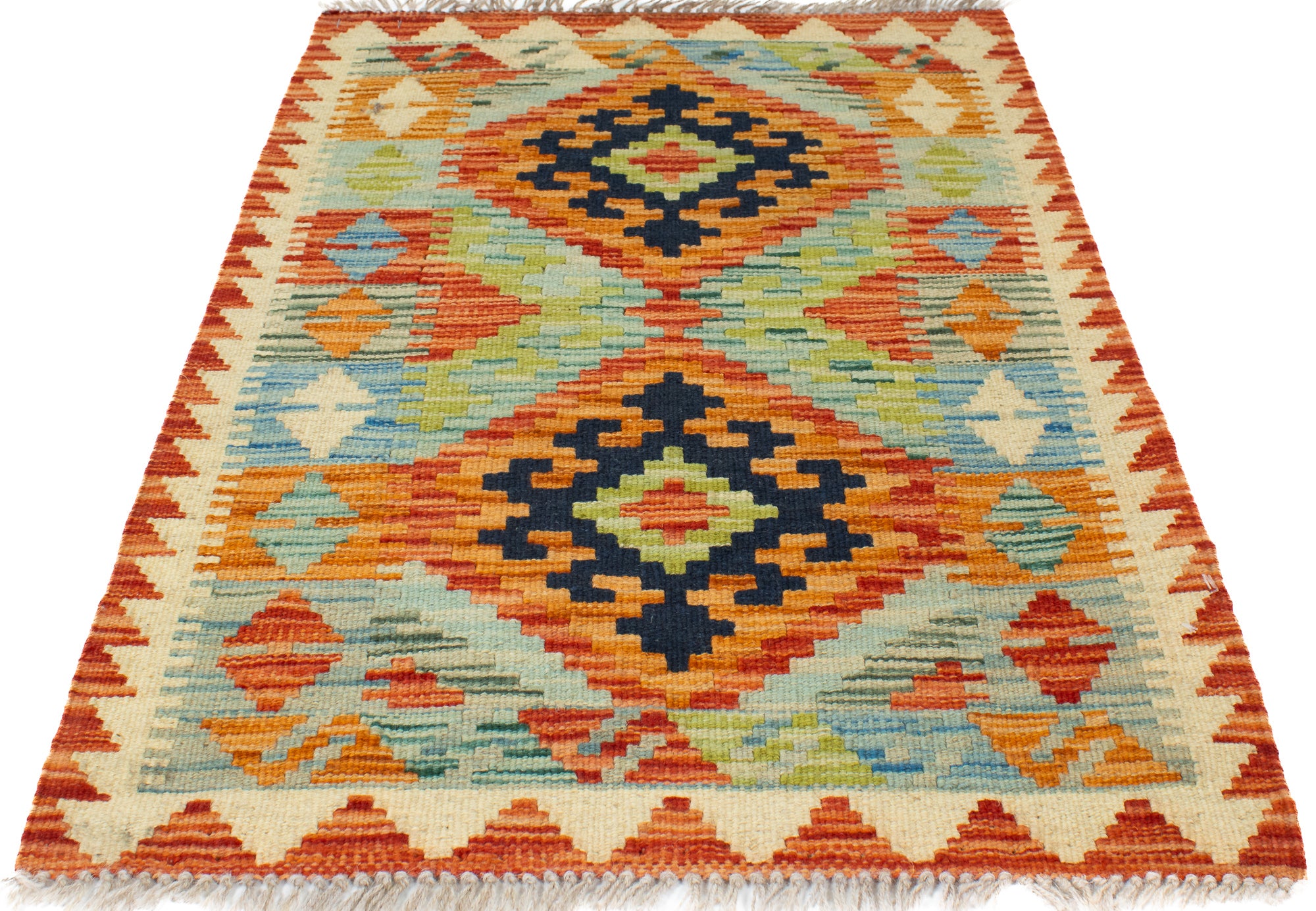 Tribal Design Colorful Pak Kilim Accent Rug <br> 2'0 x 3'0