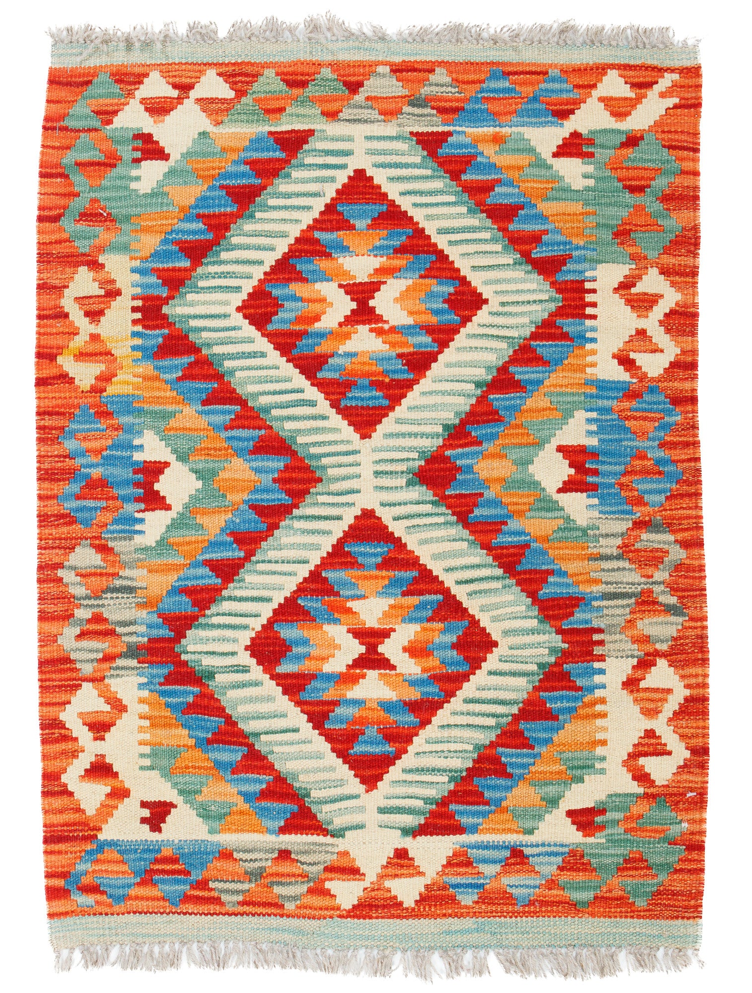 Colorful Pak Kilim Accent Rug <br> 2'0 x 3'0