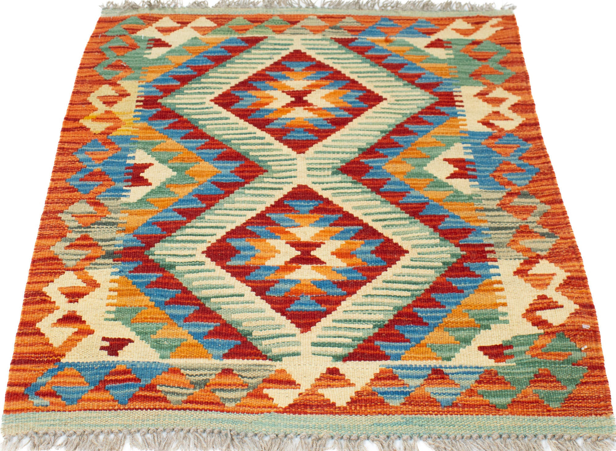 Colorful Pak Kilim Accent Rug <br> 2'0 x 3'0