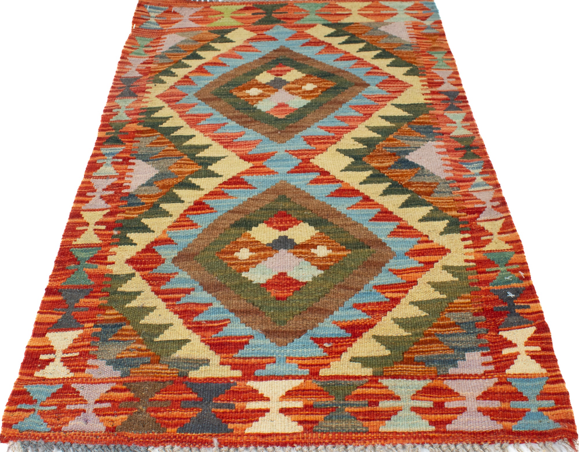 Colorful Pak Kilim Accent Rug  <br> 2'0 x 3'0