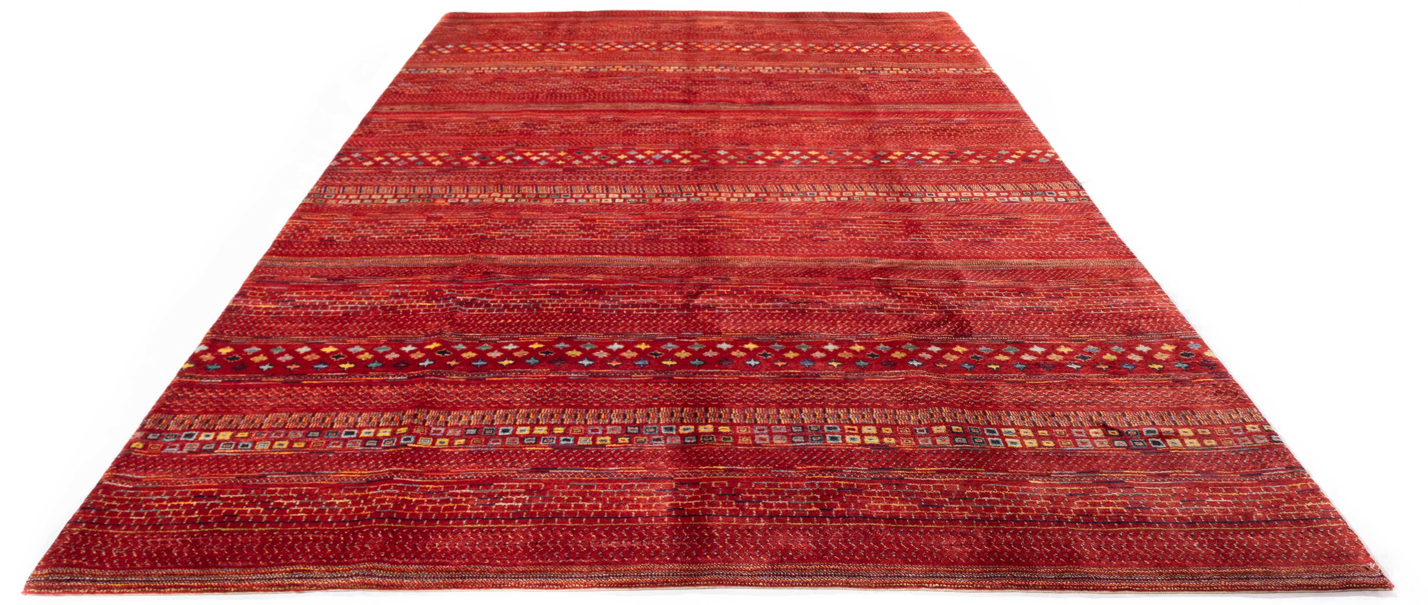 Pakistan Gabbeh Area Rug <br> 8'2 x 11'6