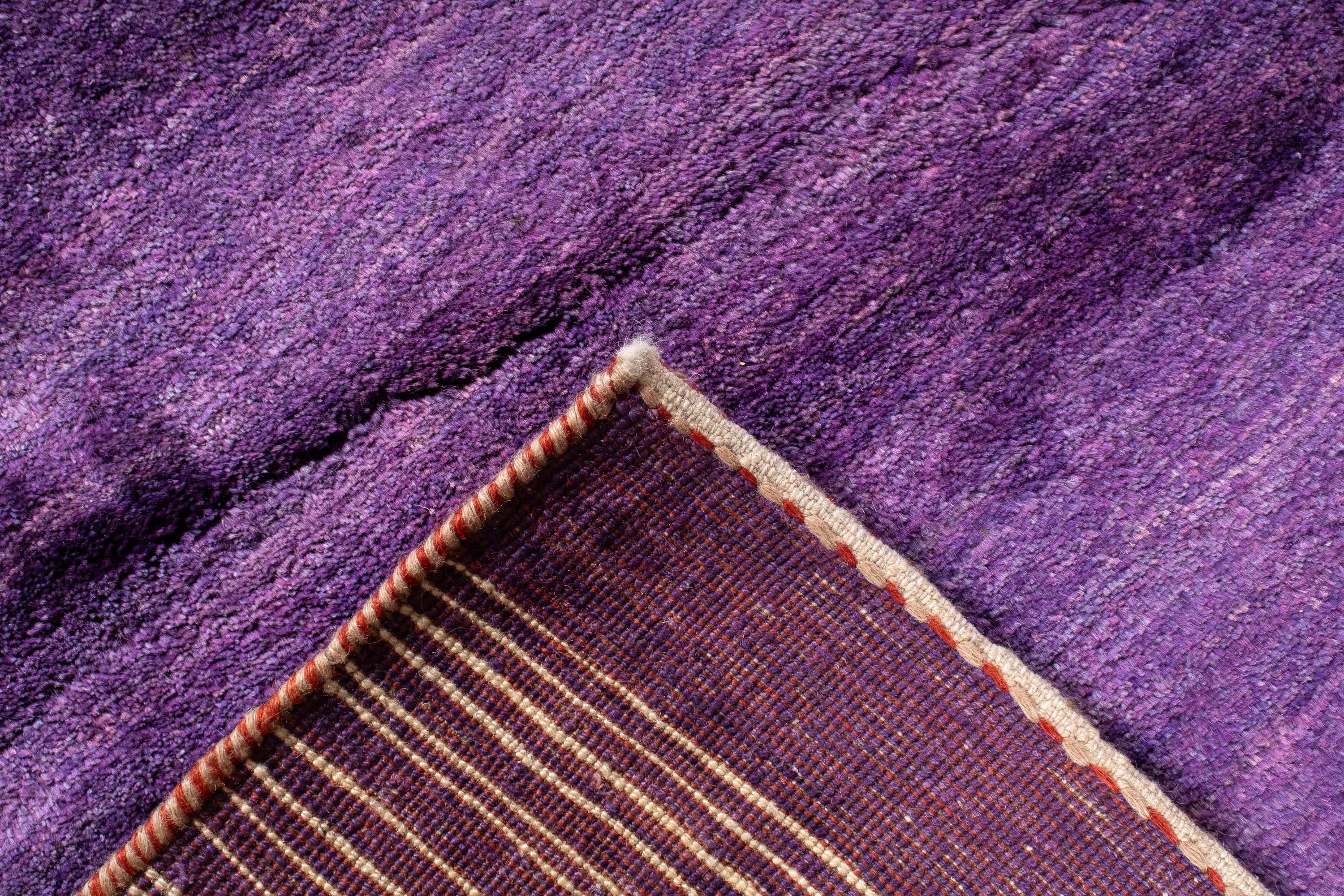 Purple Turkish Amaleh Area Rug <br> 8'1 x 9'11