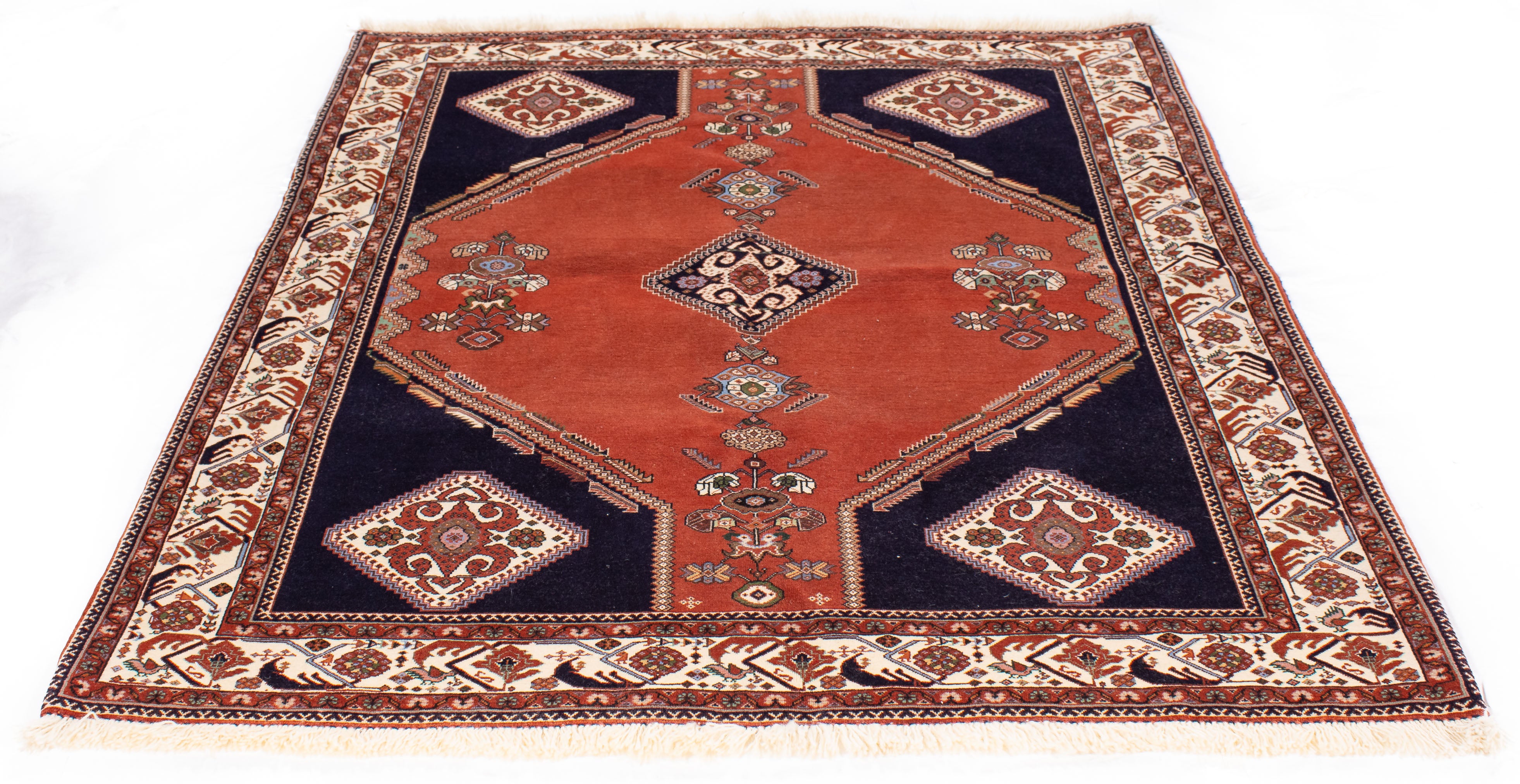 Persian Gashghai Rug <br> 5'2 × 7'0