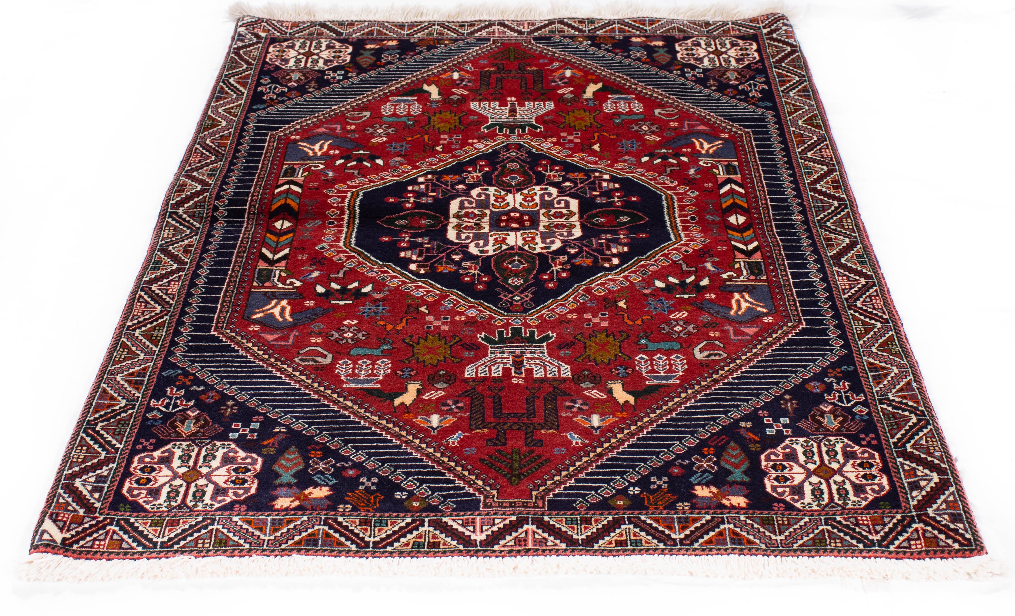 Persian Gashghai Rug <br> 3'4 × 5'1