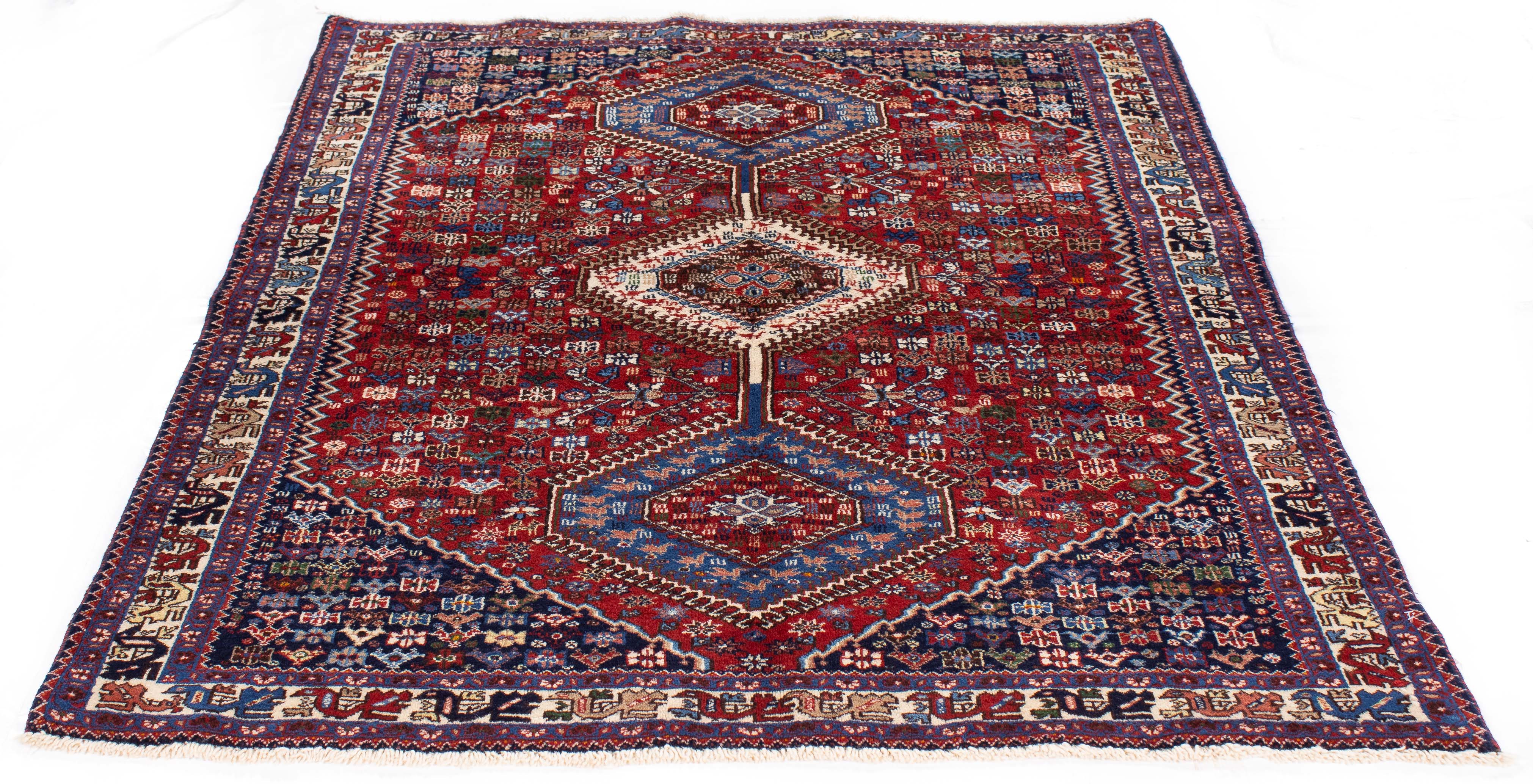 Persian Yalameh Rug <br> 5'0 × 6'6