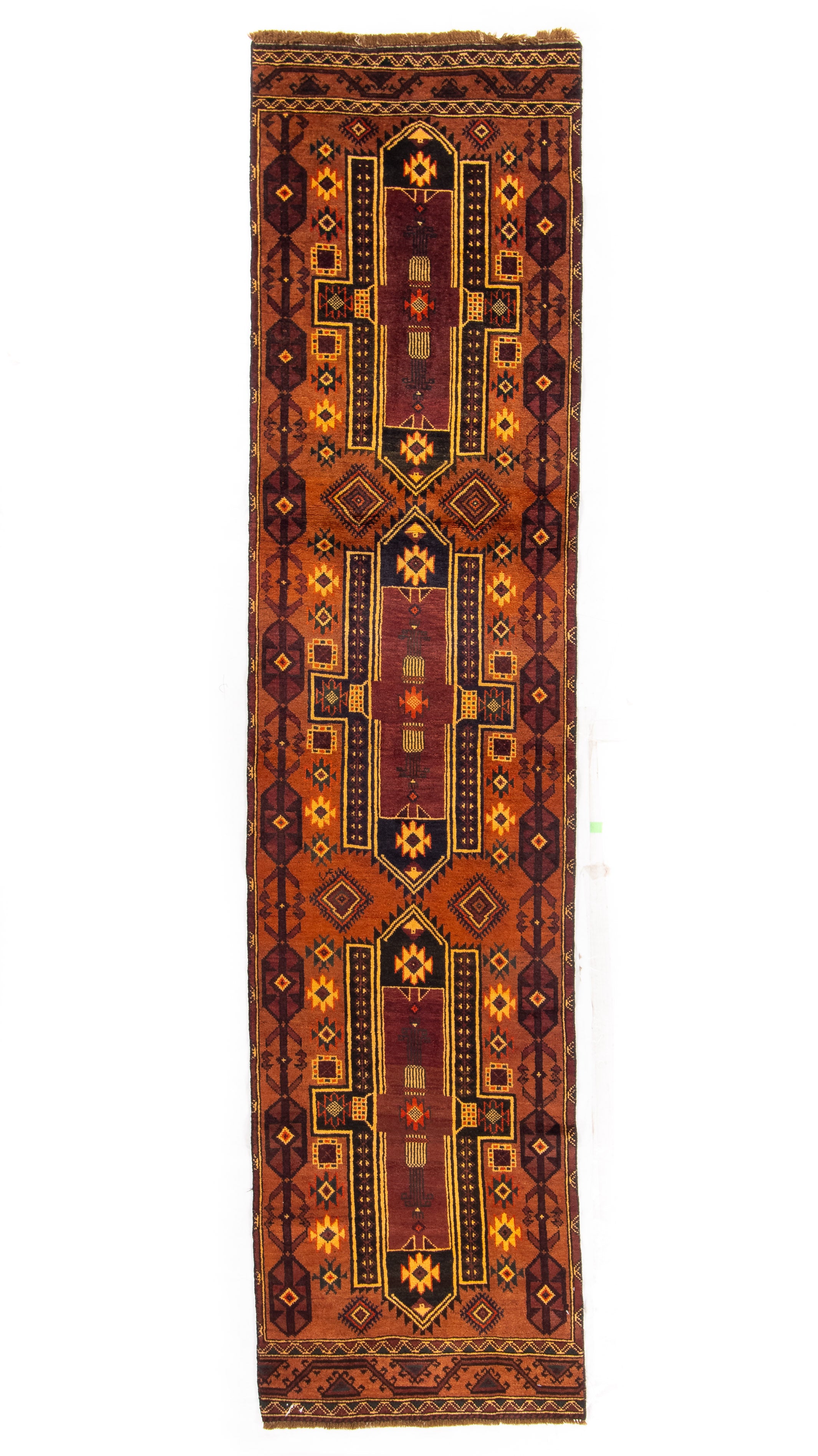 Persian Balouch Rug <br> 2'6 × 10'0