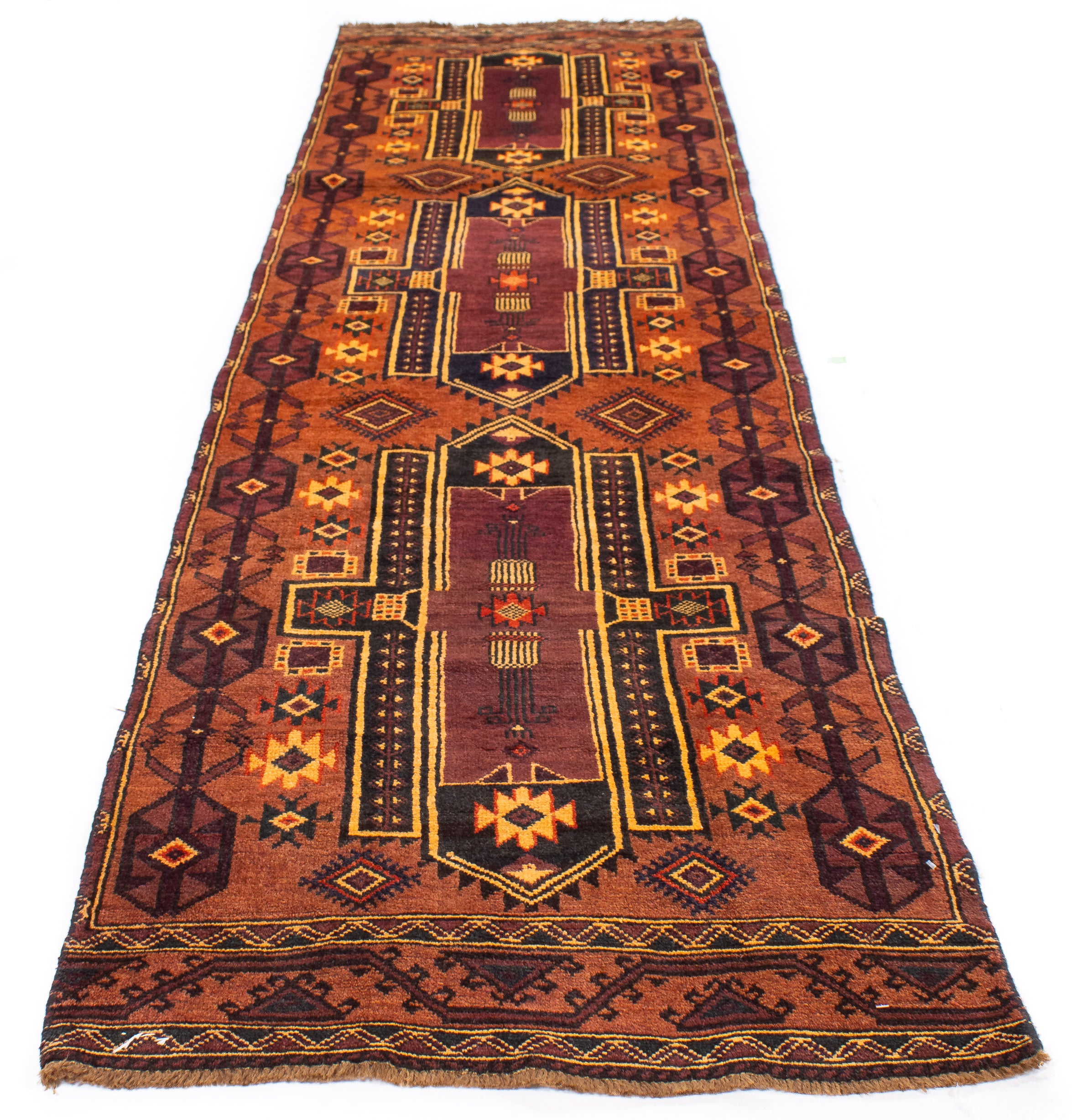 Persian Balouch Rug <br> 2'6 × 10'0