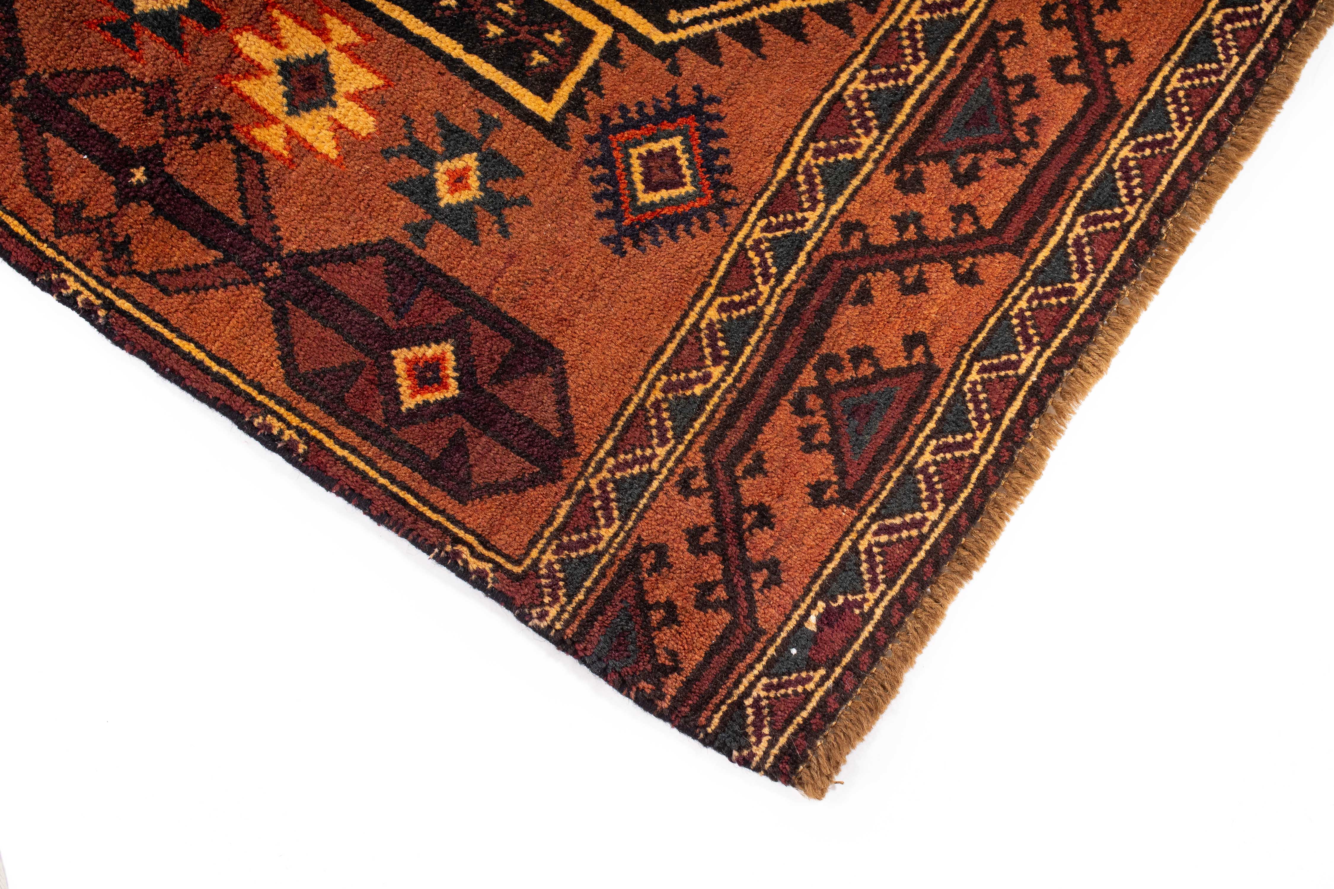 Persian Balouch Rug <br> 2'6 × 10'0