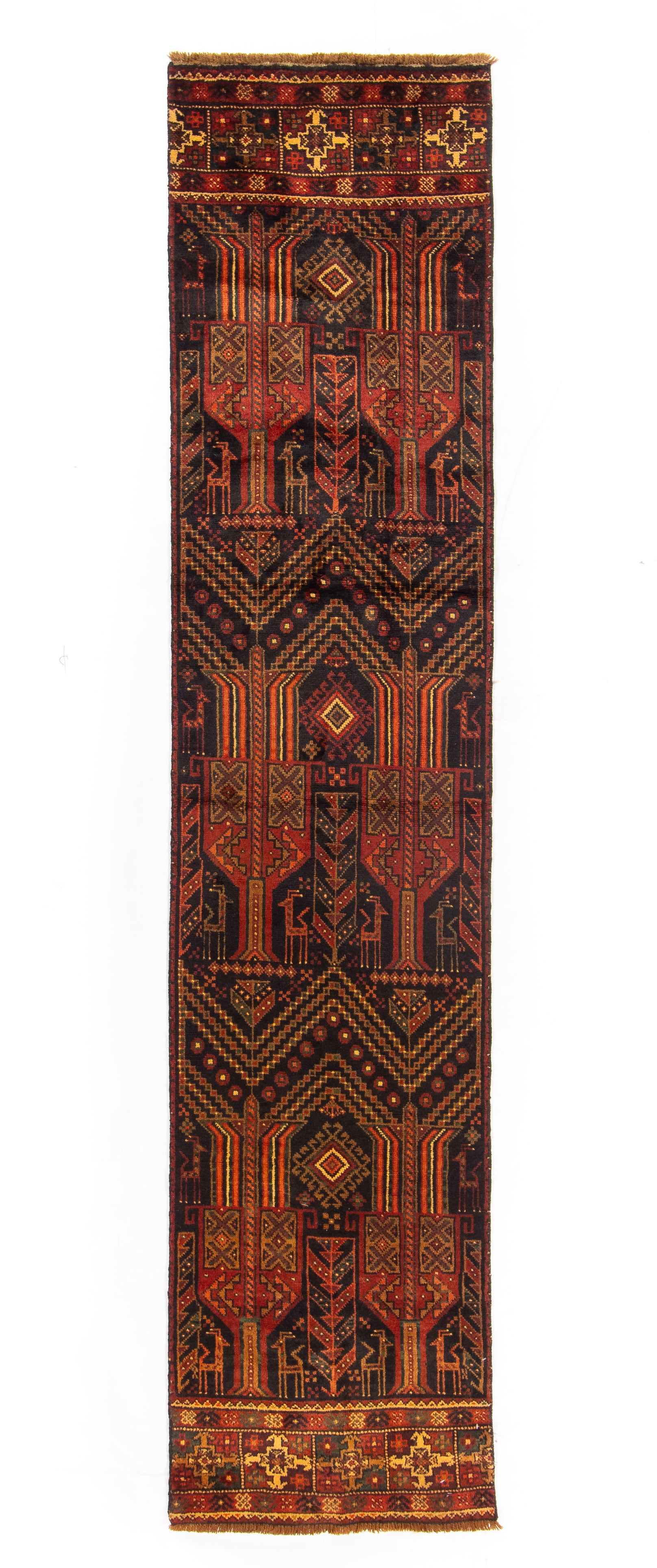 Persian Balouch Rug <br> 2'4 × 10'0