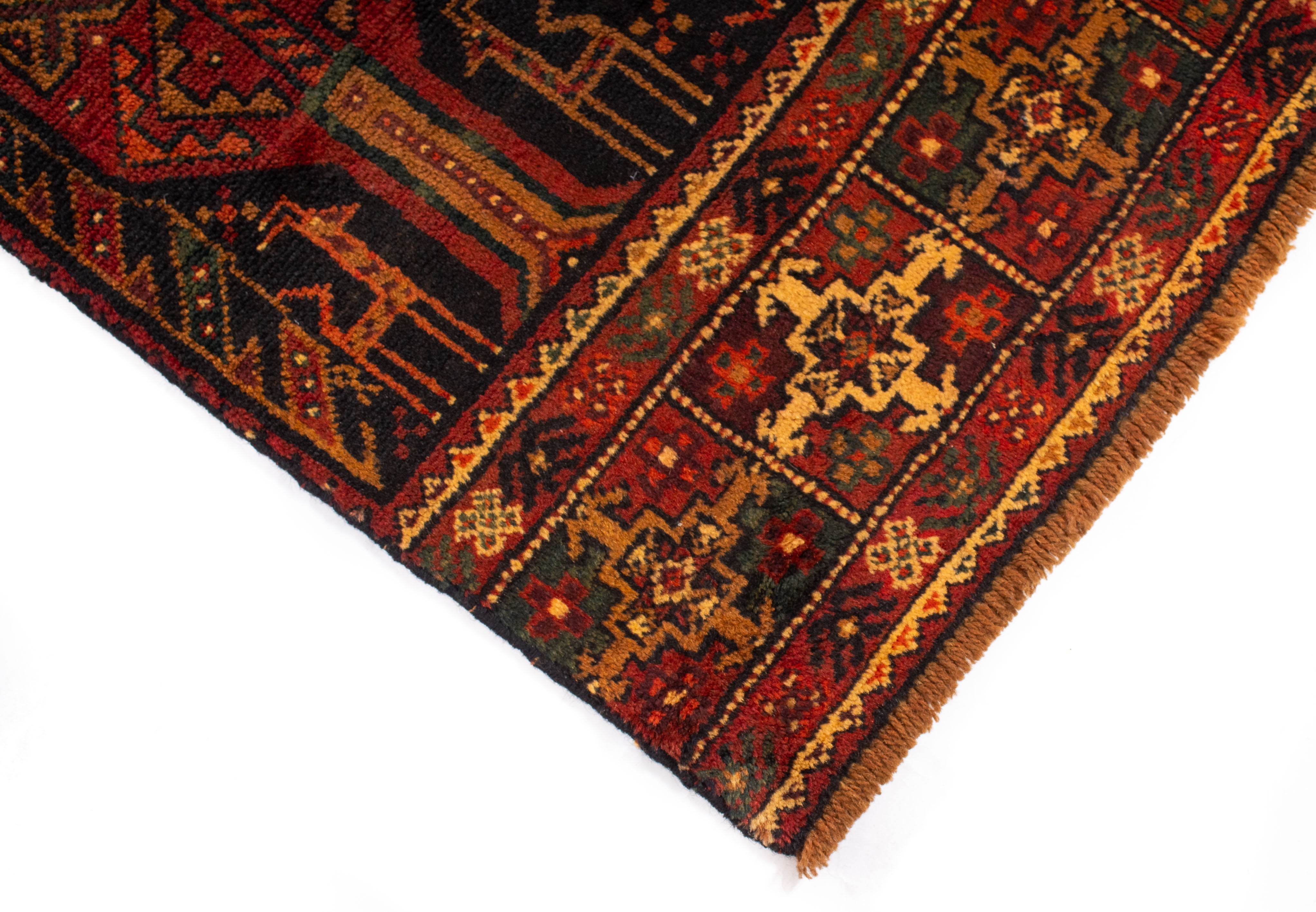 Persian Balouch Rug <br> 2'4 × 10'0