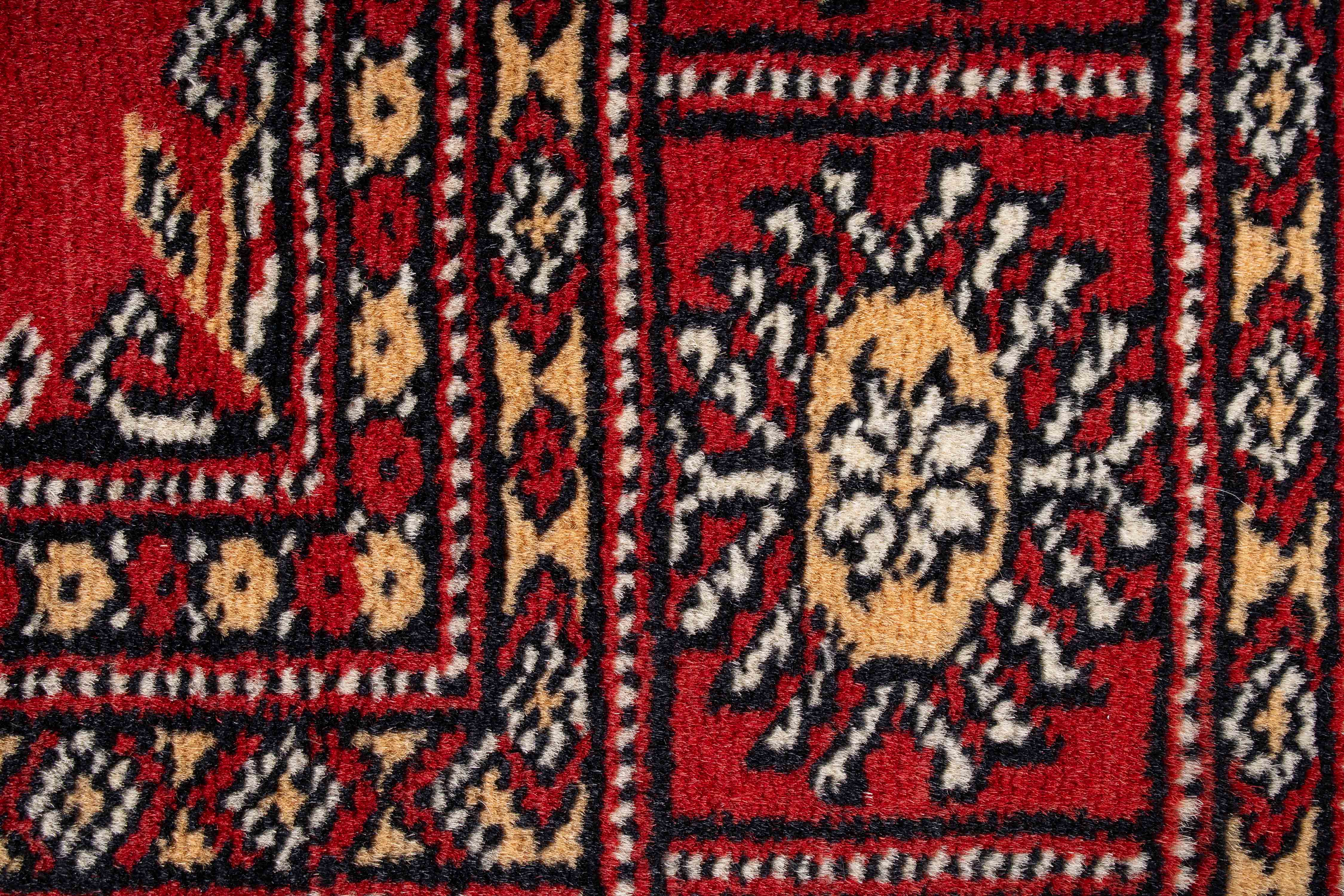 Pakistan Bokara Rug <br> 3'2 x 4'8