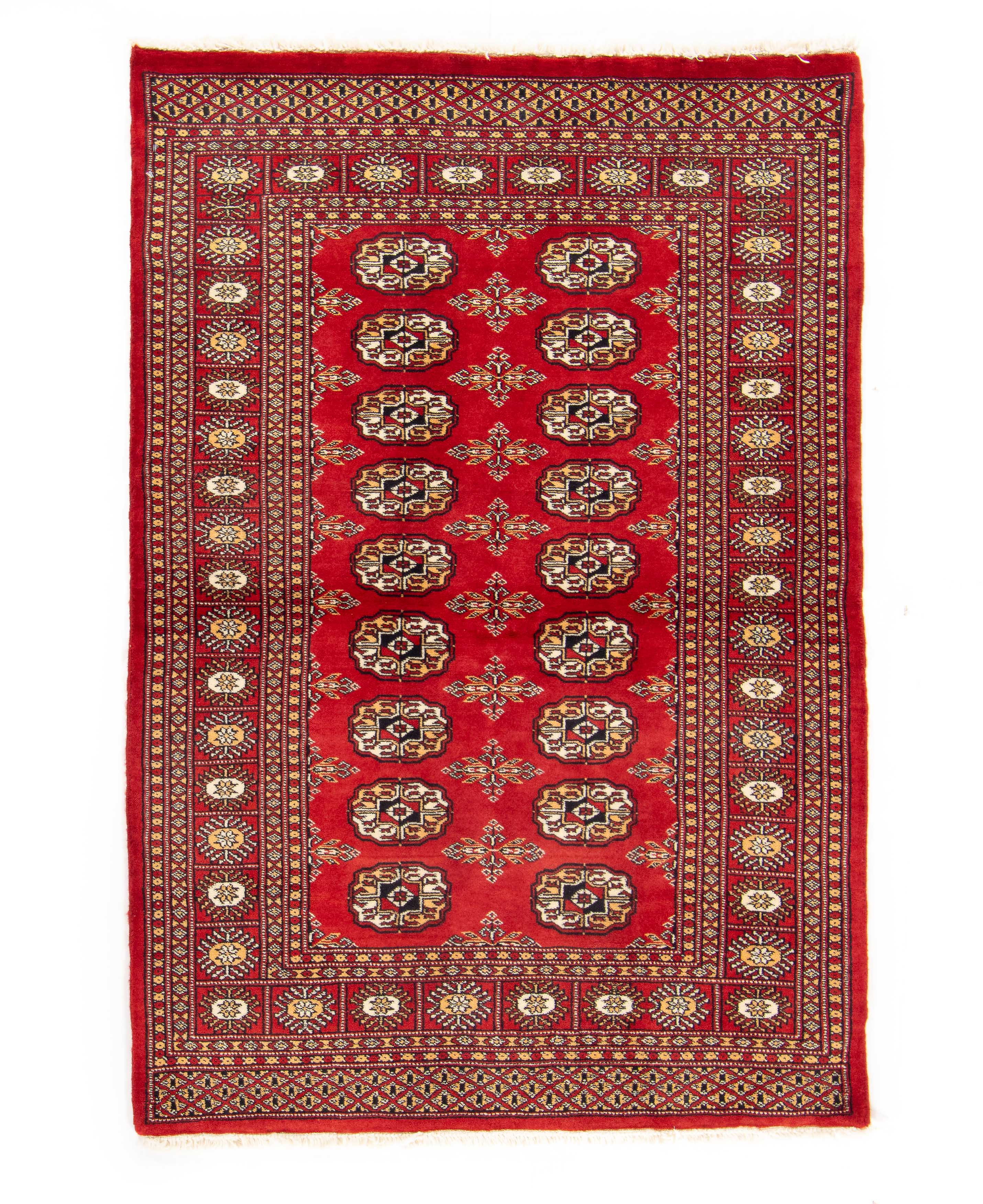 Pakistan Bokara Rug <br> 3'2 x 4'8