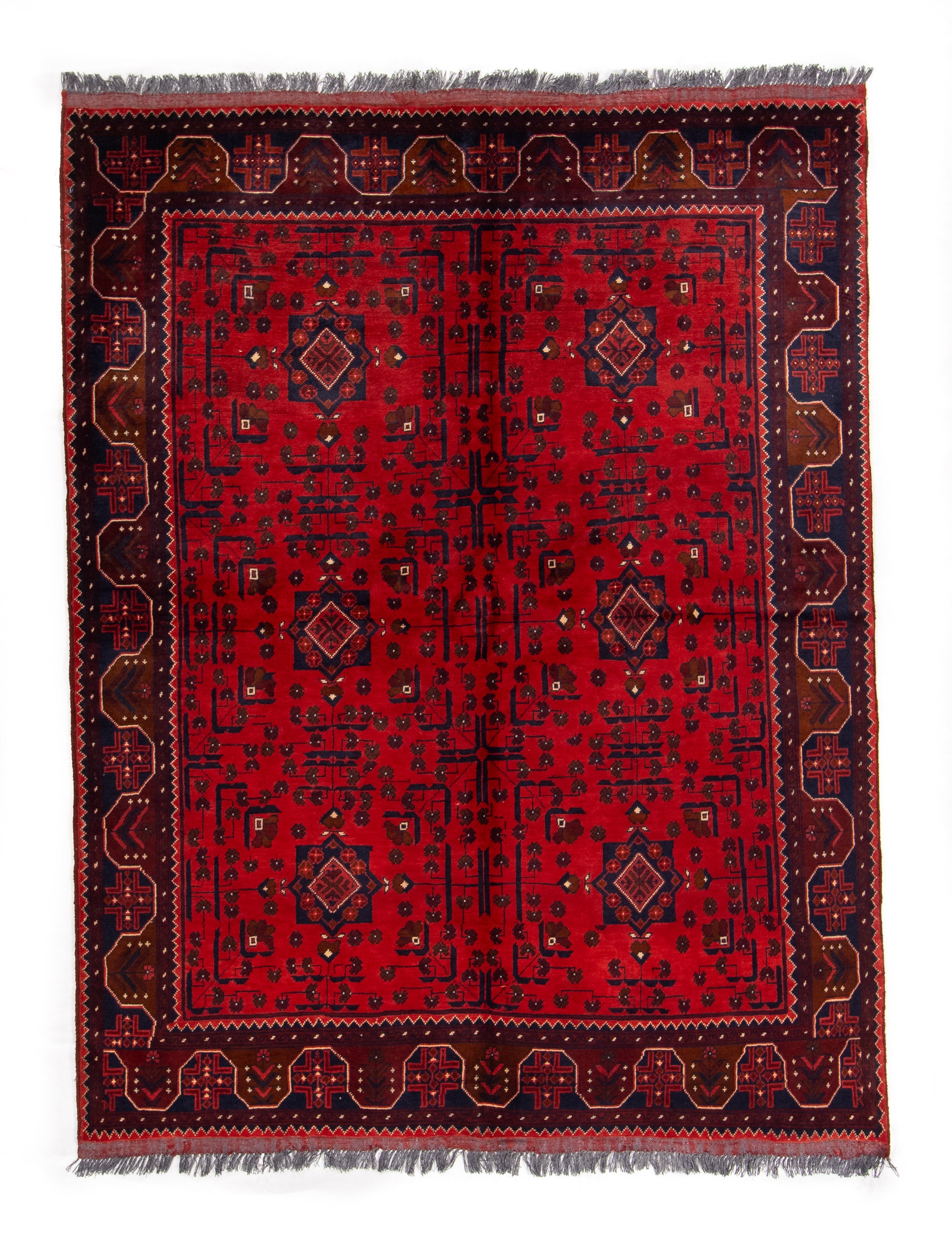 Afghan Turkman Rug <br> 5'7 x 7'3