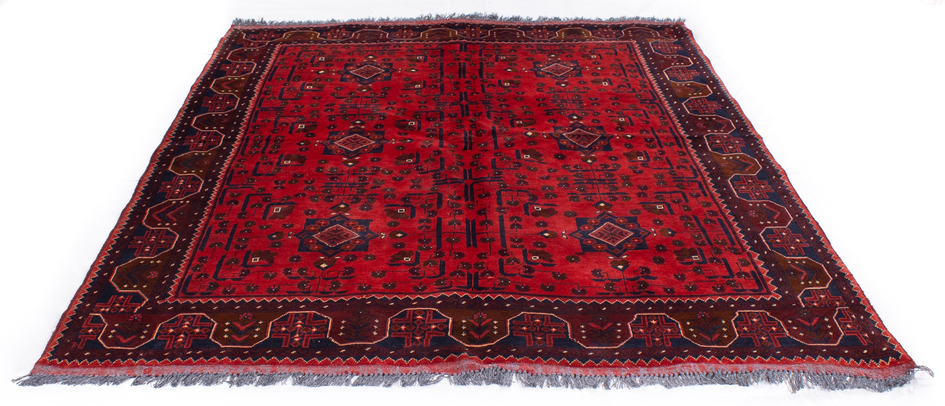 Afghan Turkman Rug <br> 5'7 x 7'3