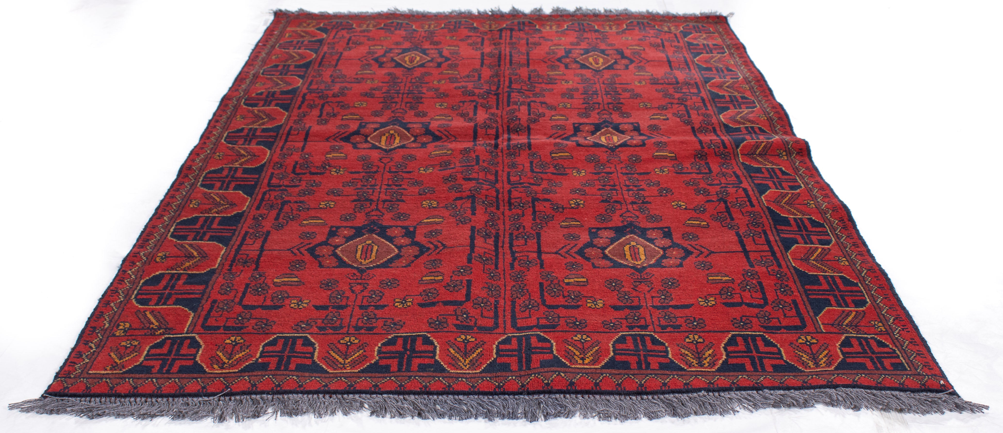 Afghan Turkman Rug <br> 4'1 x 6'2