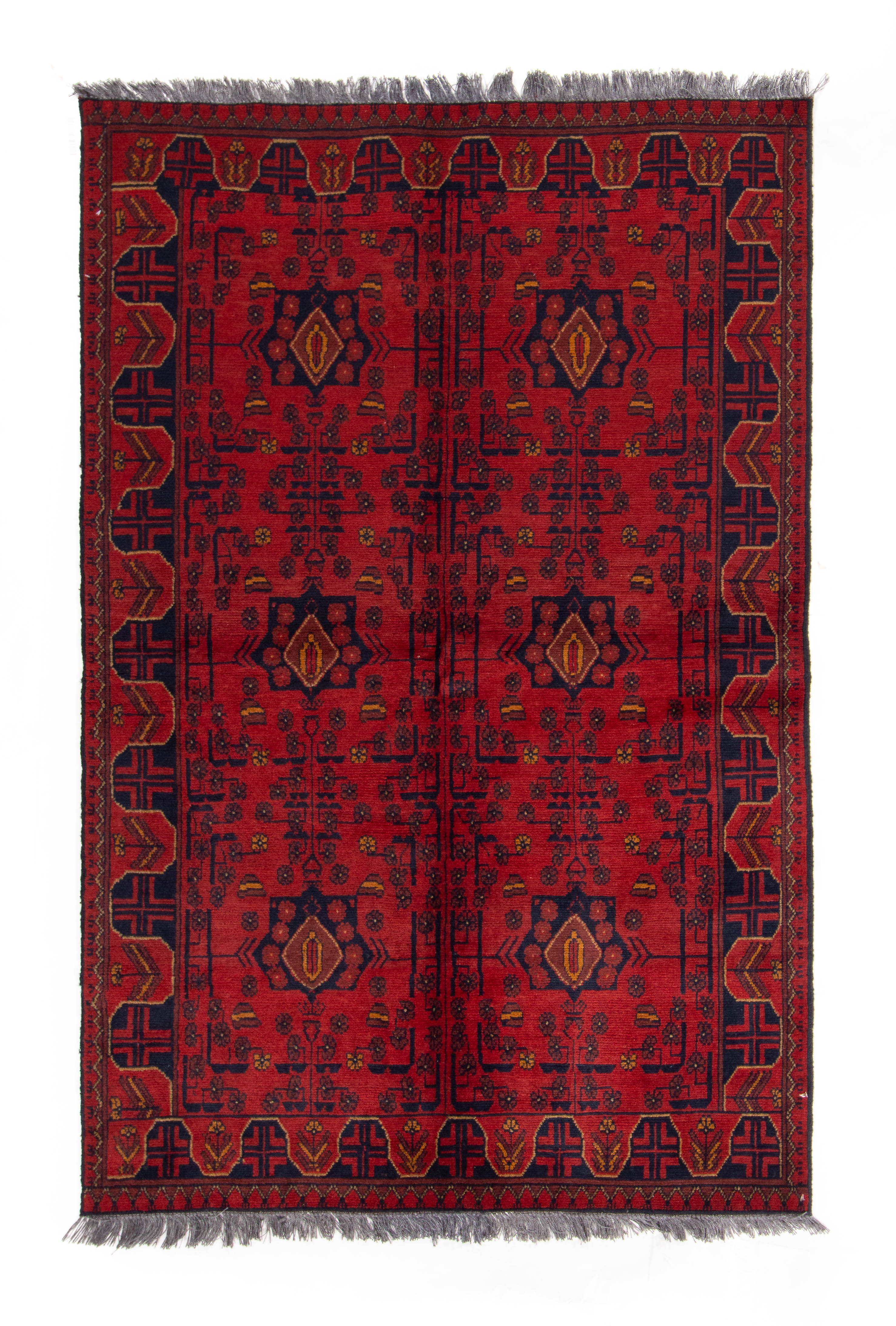 Afghan Turkman Rug <br> 4'1 x 6'2