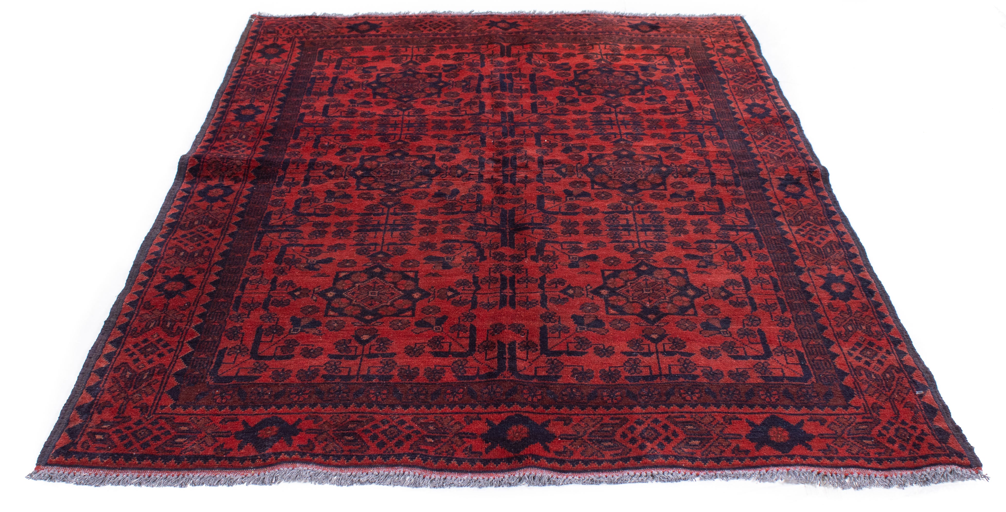 Afghan Turkman Rug <br> 4'3 x 6'4