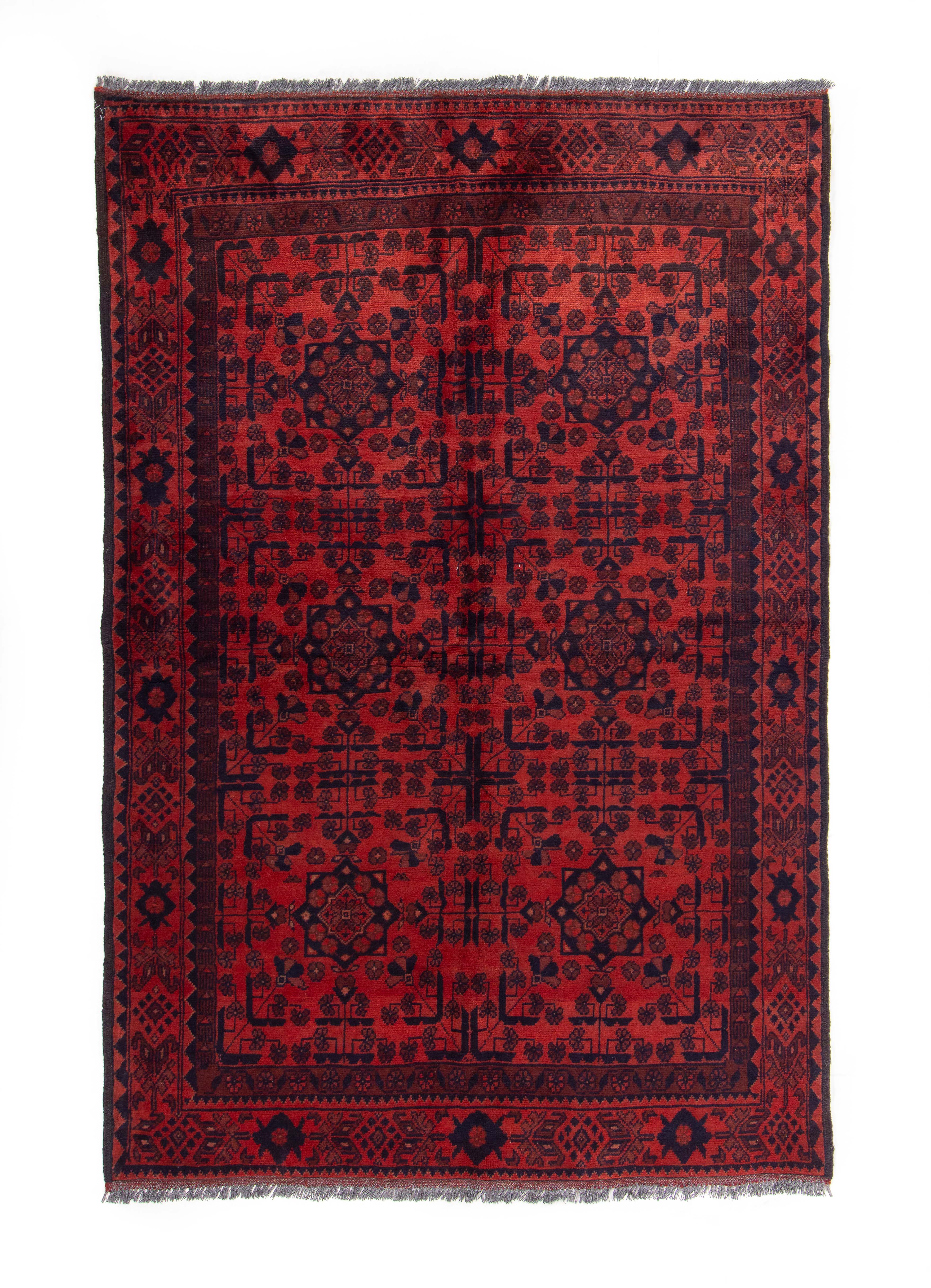 Afghan Turkman Rug <br> 4'3 x 6'4