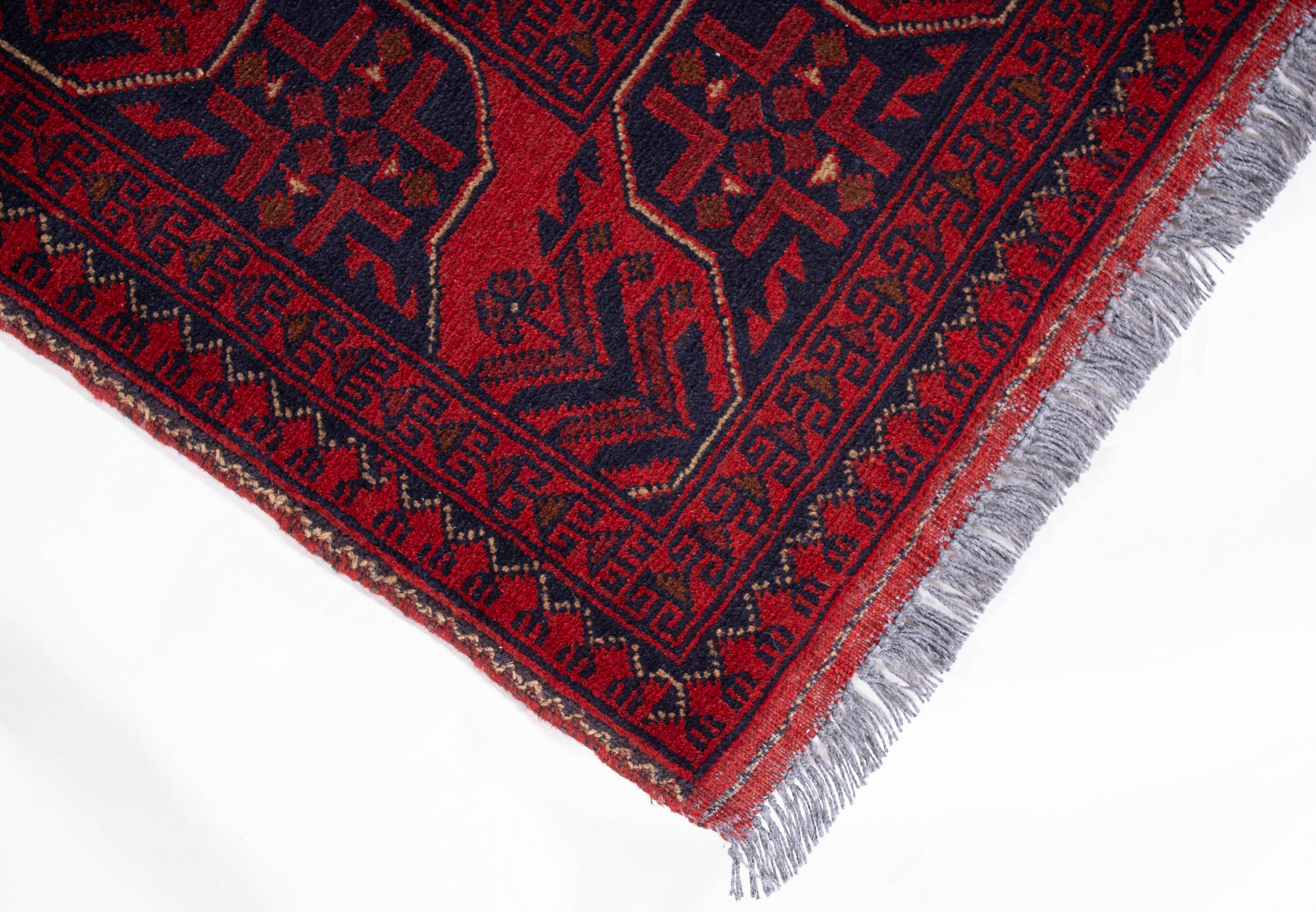 Afghan Turkman Rug <br> 3'4 x 4'9