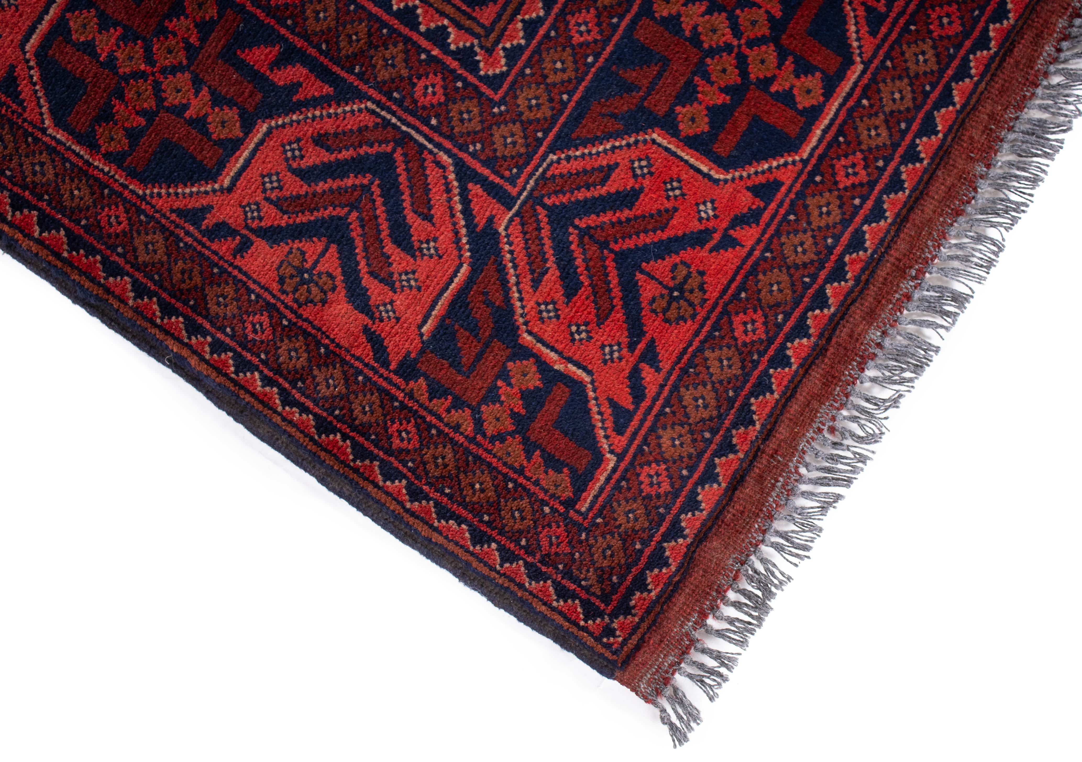 Afghan Turkman Rug <br> 4'10 x 6'6