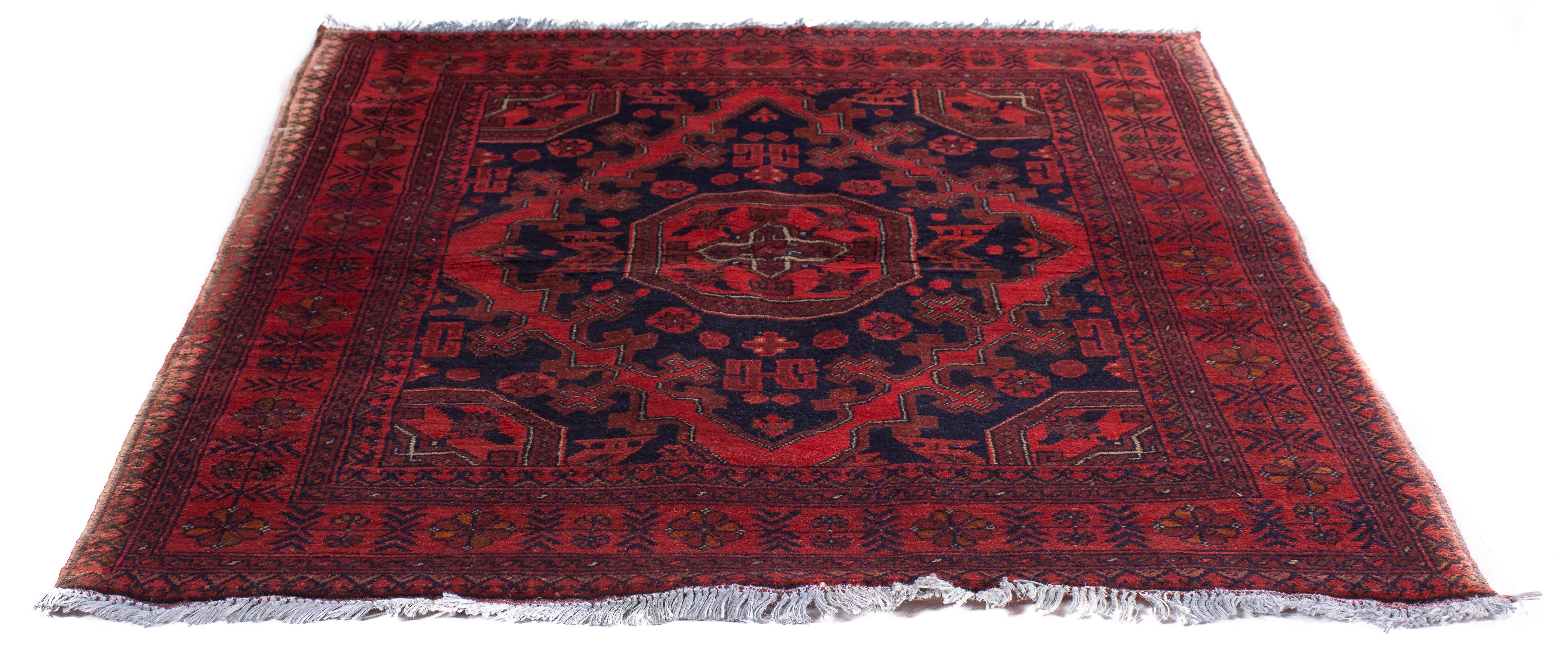 Afghan Turkman Rug <br> 3'6 x 4'10