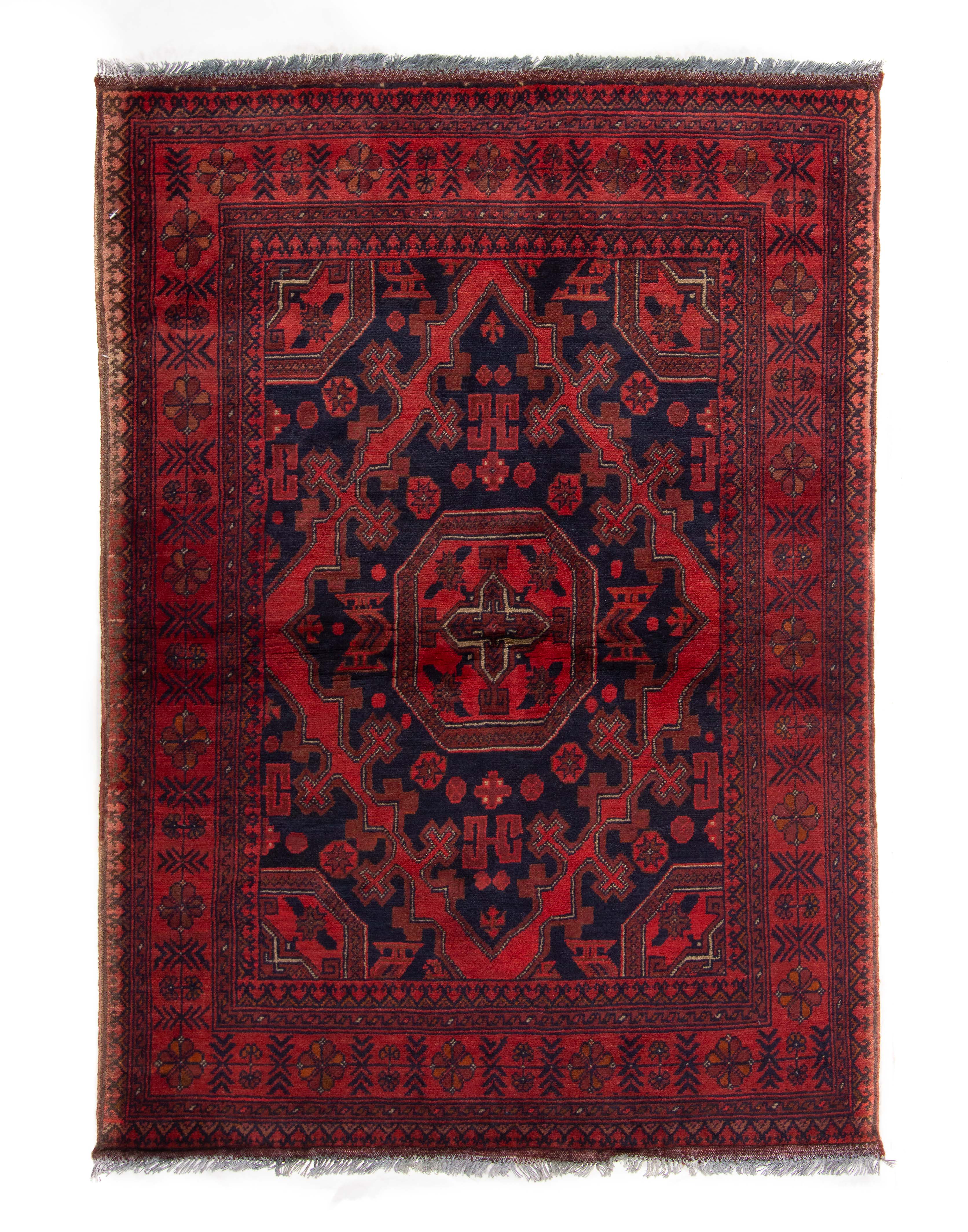 Afghan Turkman Rug <br> 3'6 x 4'10