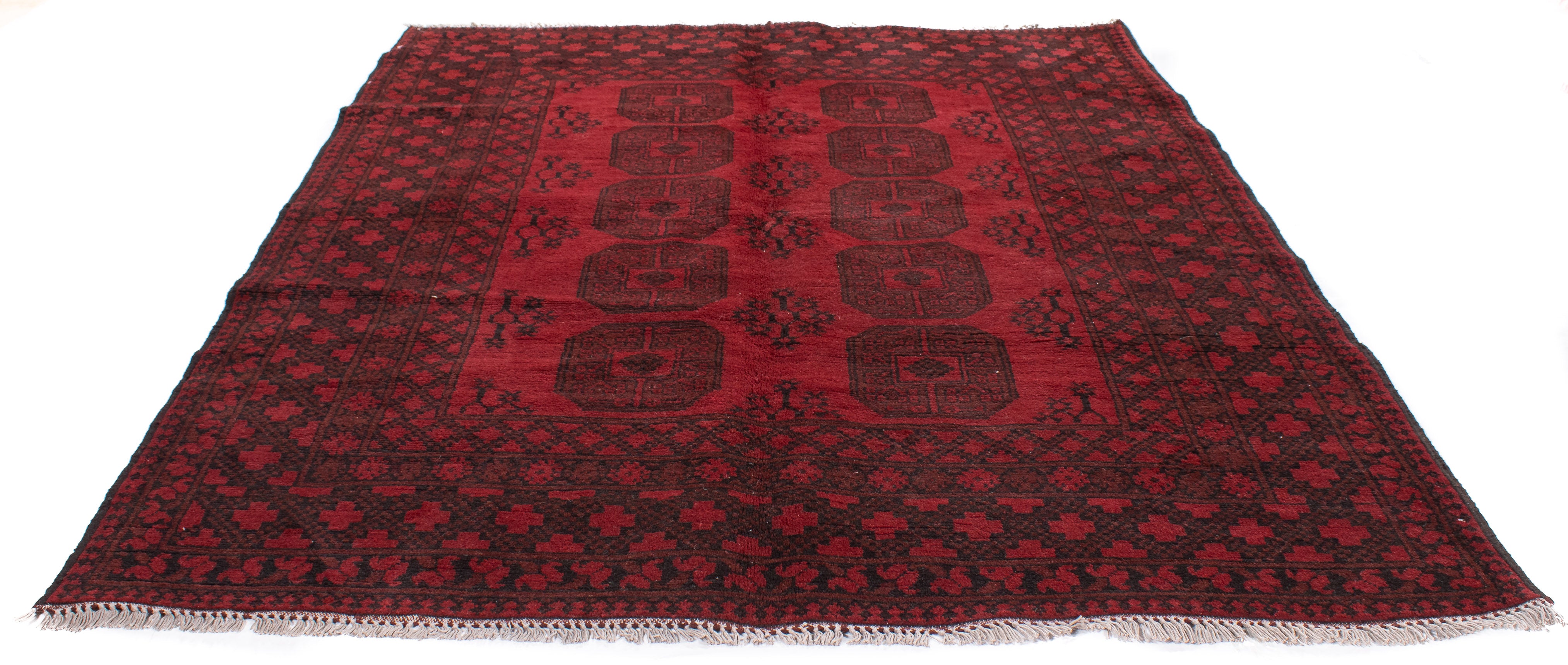 Afghan Turkman Rug <br> 5'10 x 7'10