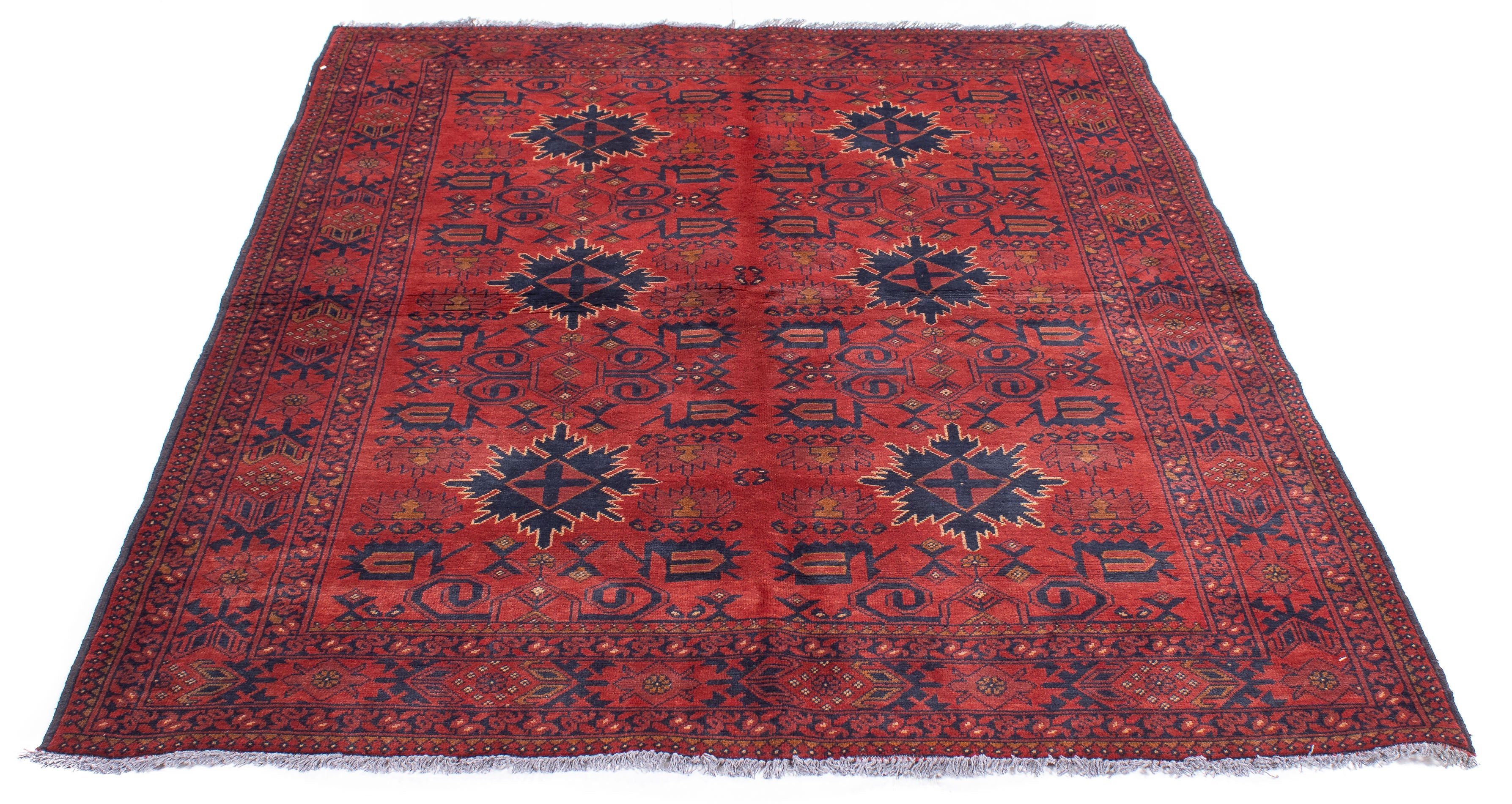 Afghan Turkman Rug <br> 4'10 x 6'5