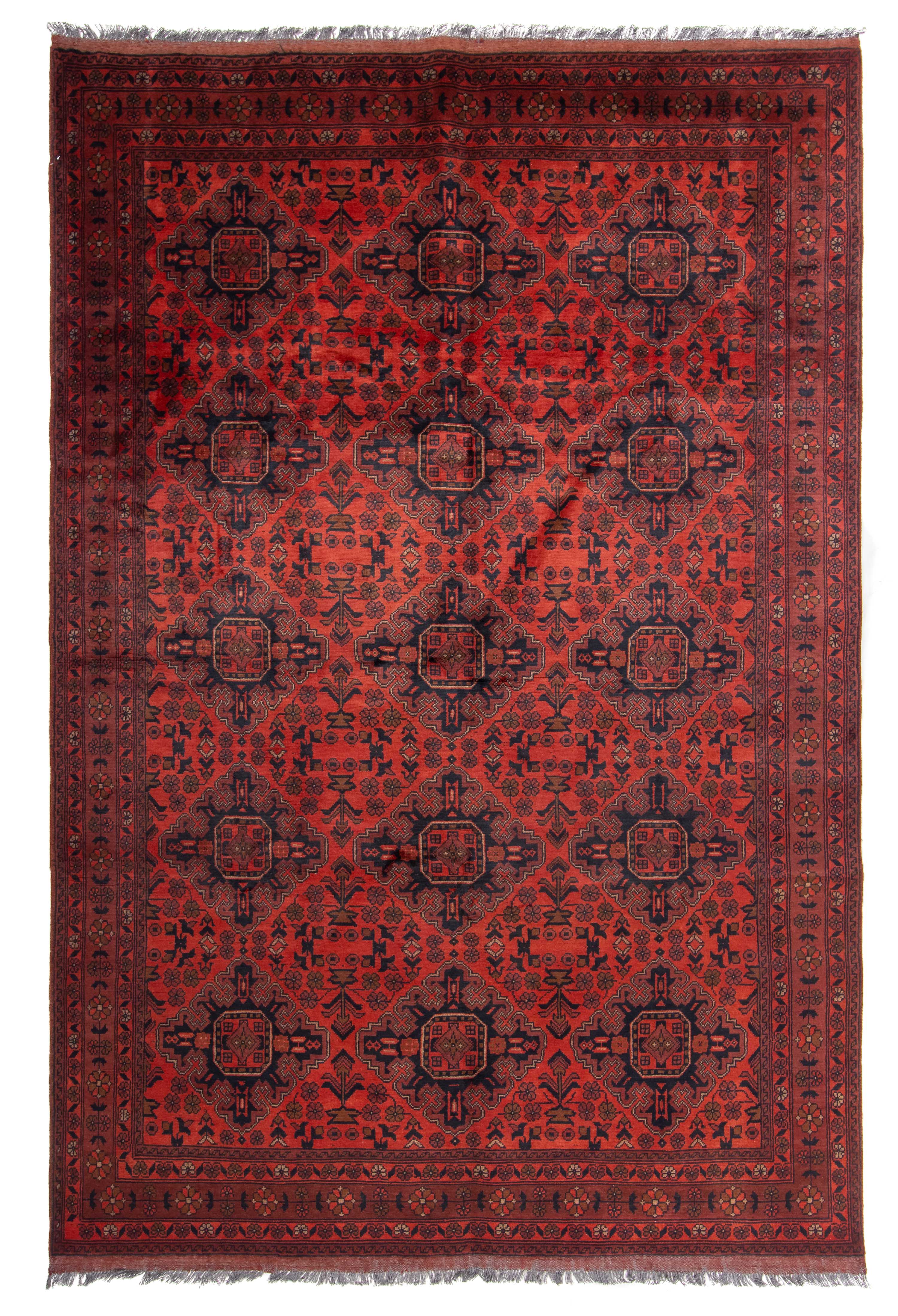 Afghan Turkman Rug <br> 6'6 x 9'2