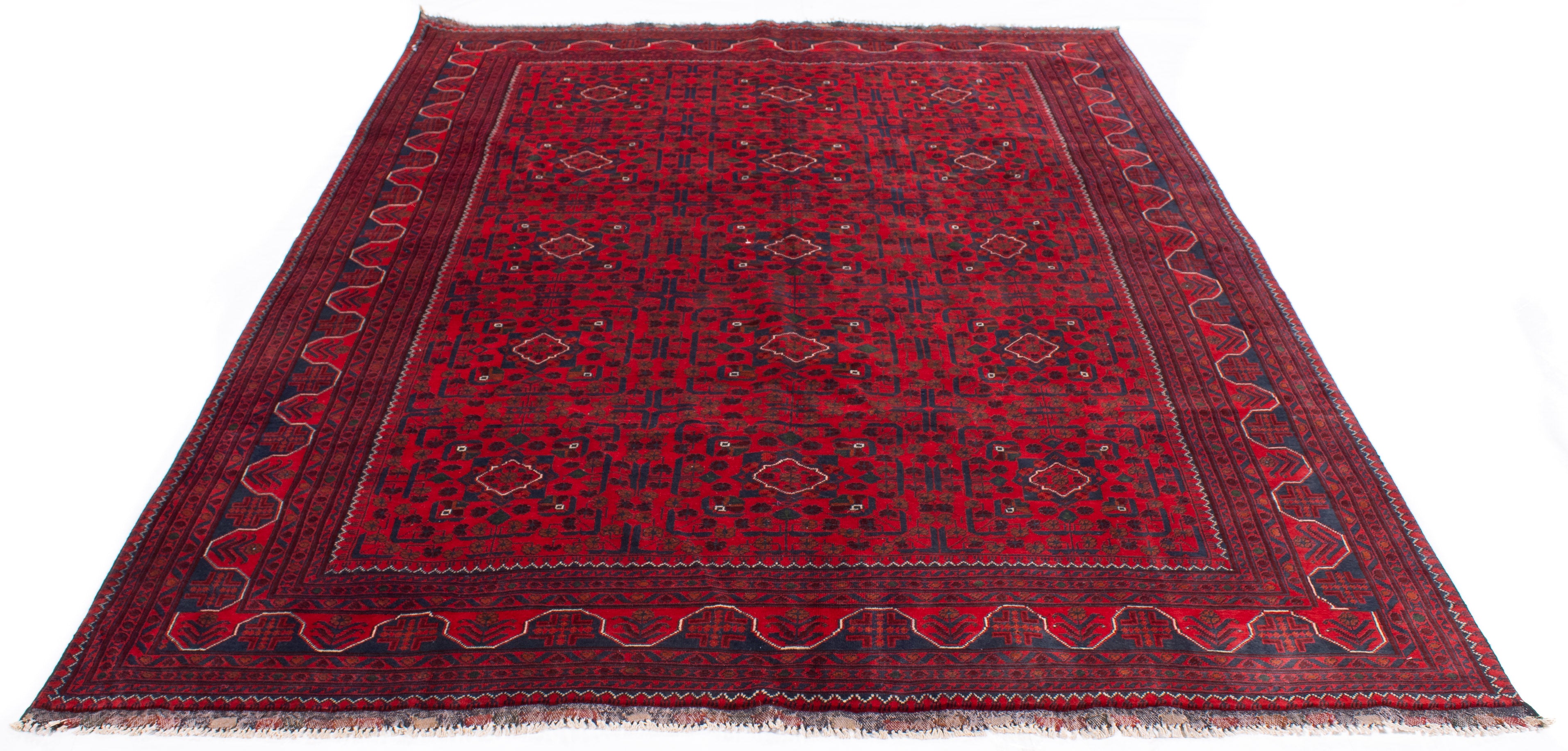 Afghan Turkman Rug <br> 6'7 x 9'2