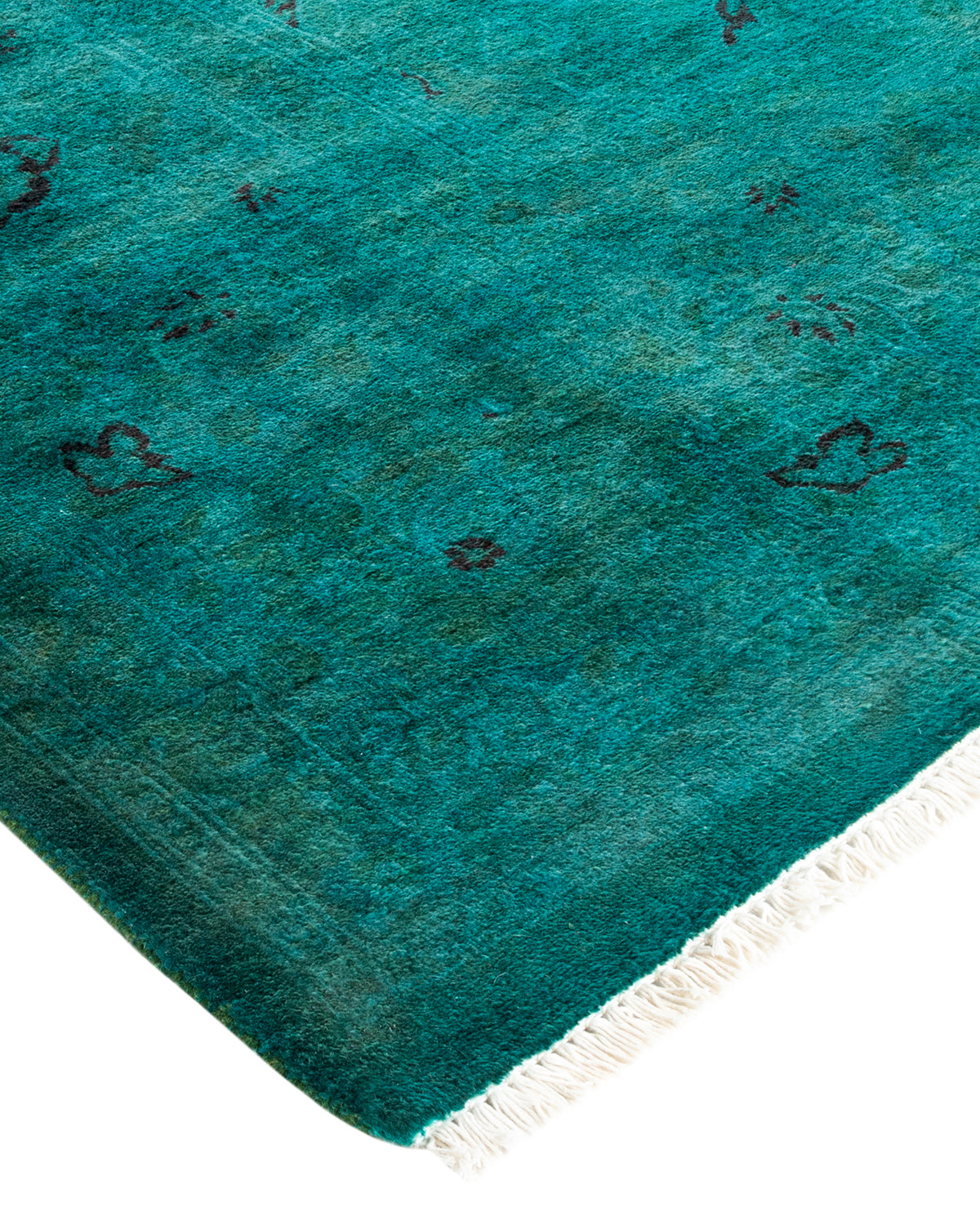 Modern Fine Vibrance Green Wool Area Rug <br> 8'0 x 10'0