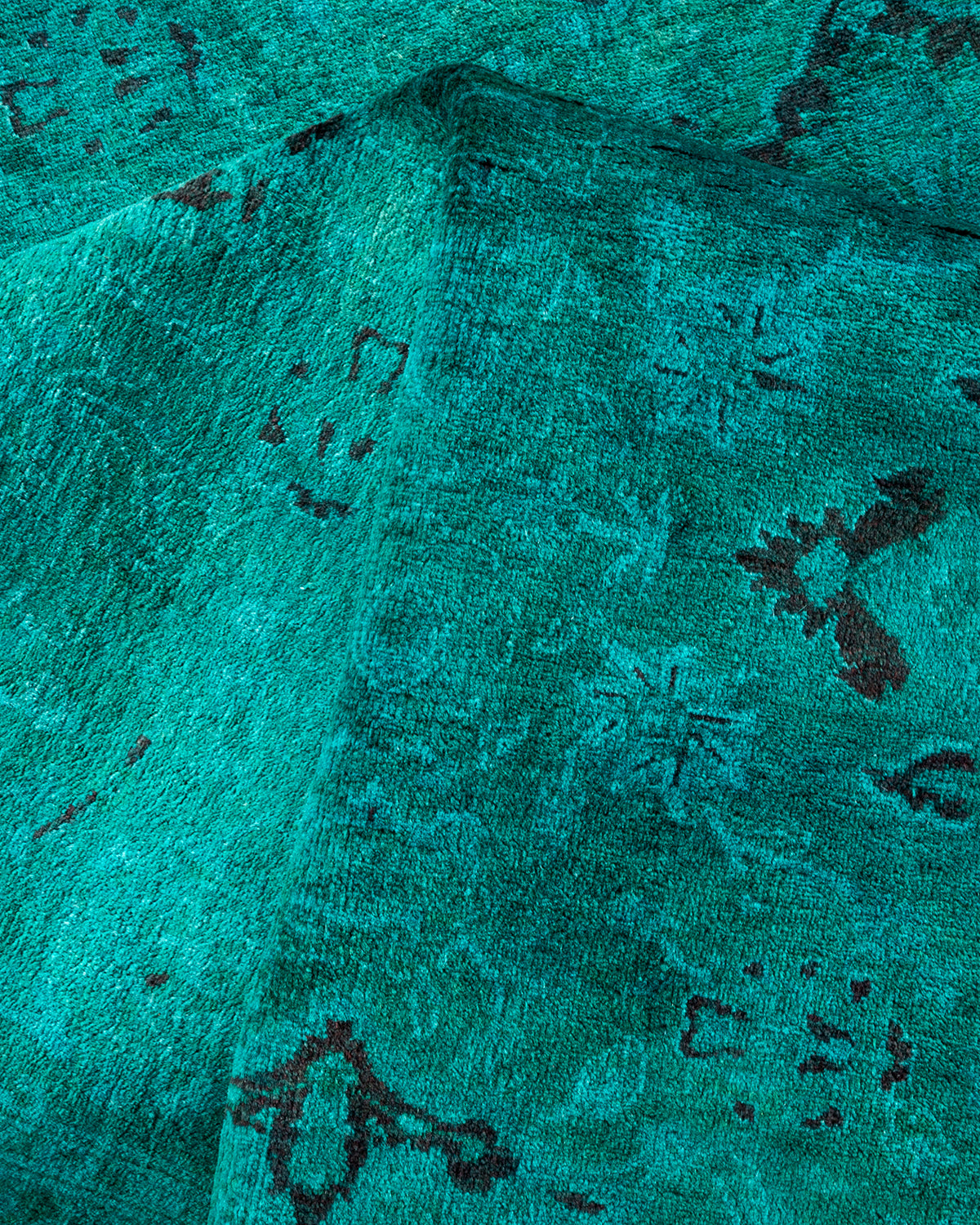 Modern Fine Vibrance Green Wool Area Rug <br> 8'0 x 10'0