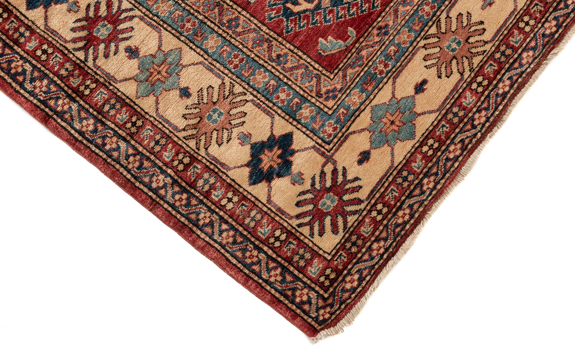 New Afghan Kazak Rug <br> 6'0 x 9'3