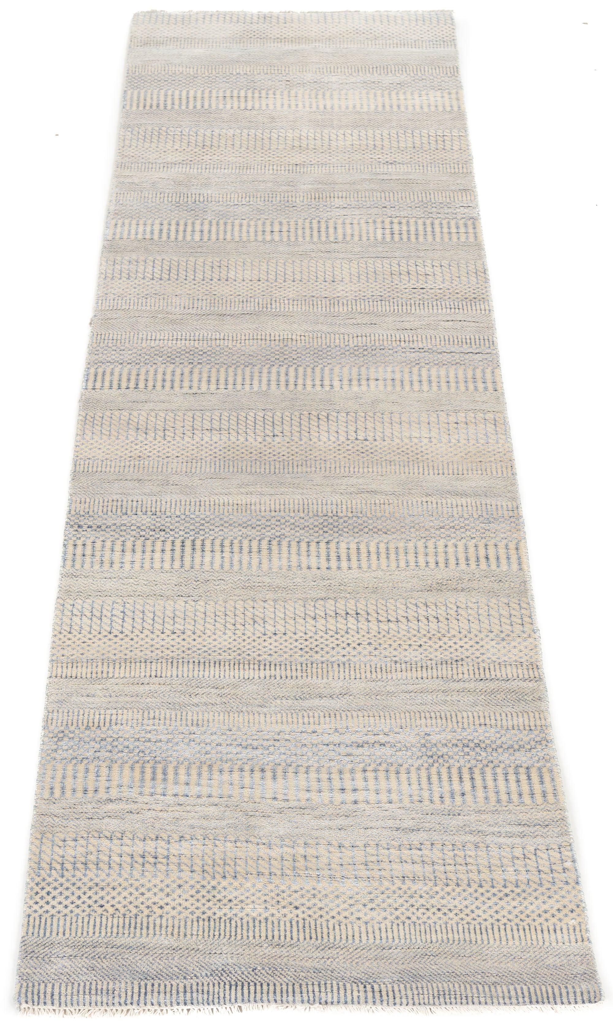 New Hand-Knotted Indo Runner 2'9 x 10'1