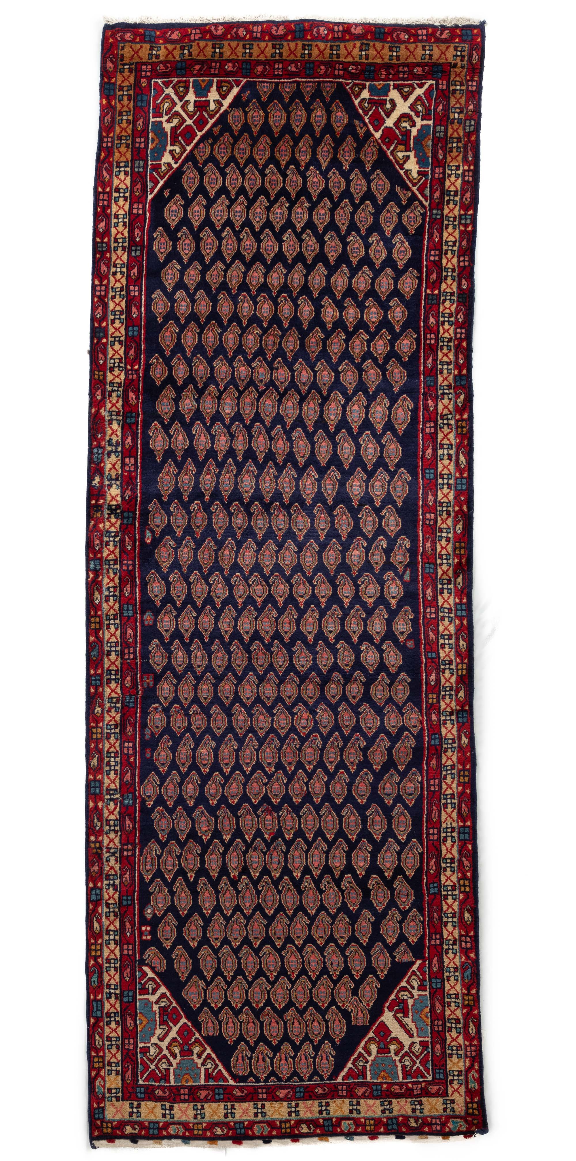 New Husseinabad Rug <br> 3'10 x 11'3