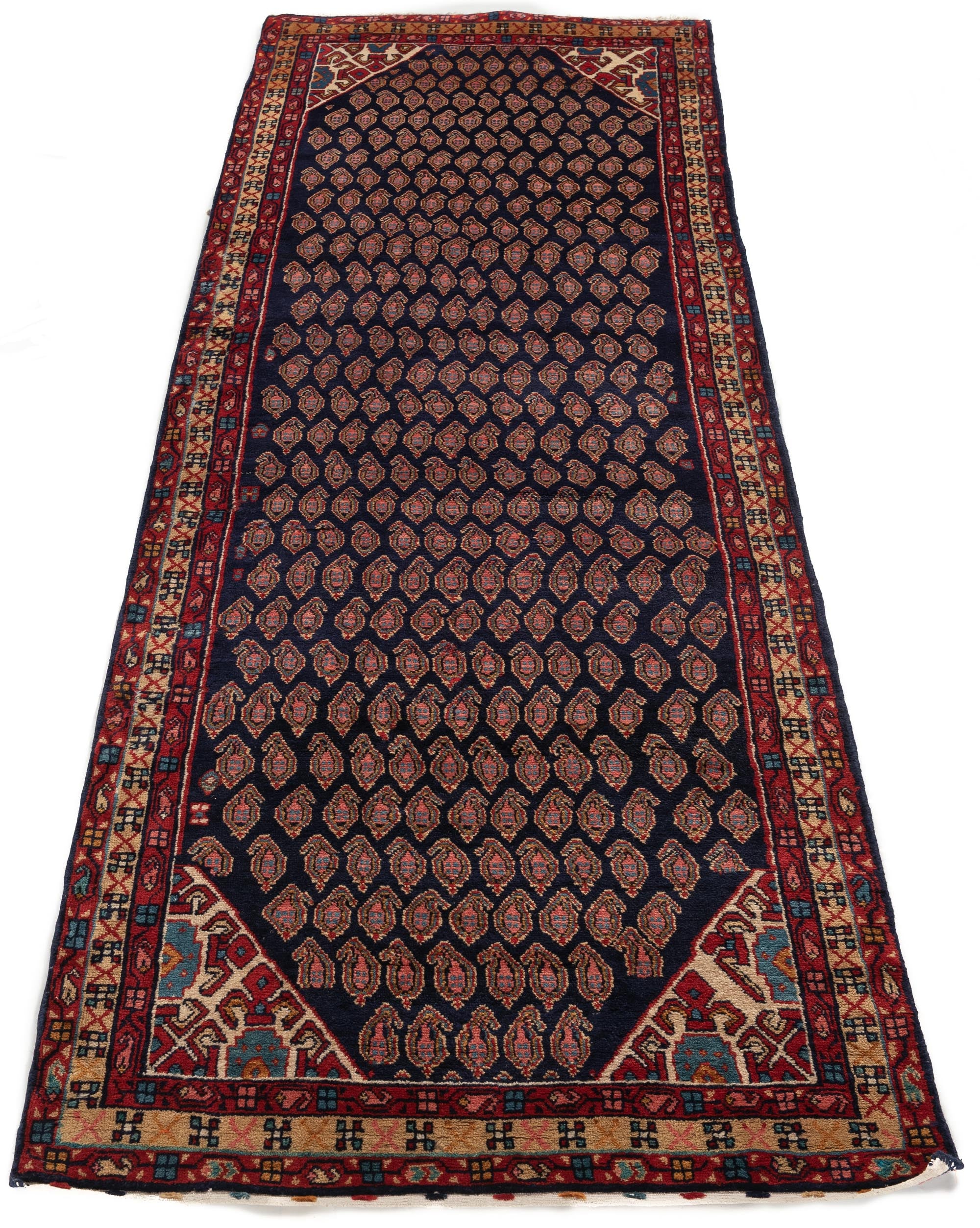 New Husseinabad Rug <br> 3'10 x 11'3