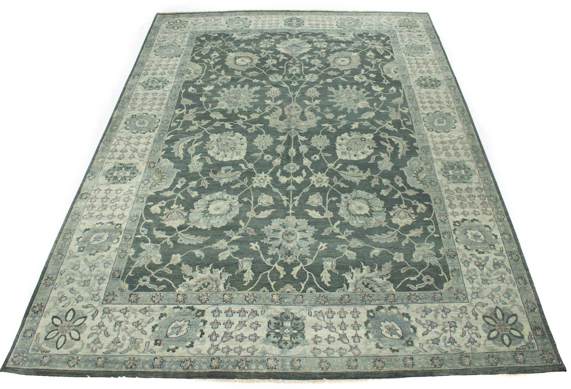 New Indian Silverleaf Rug <br> 10'0 x 13'10