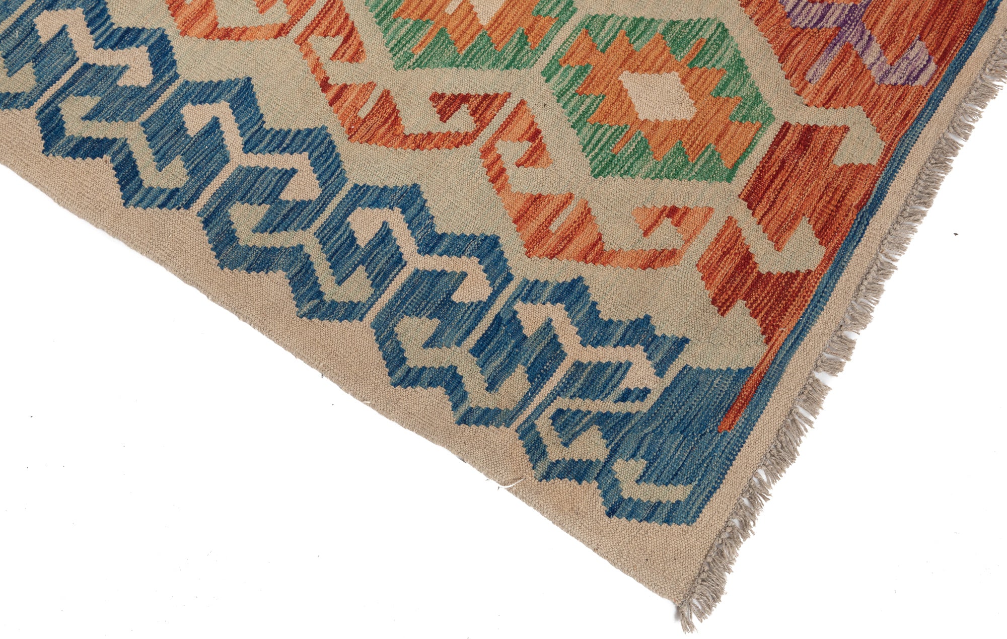 New Pak Kilim All-Over Geometric Rug <br> 8'4 x 11'6