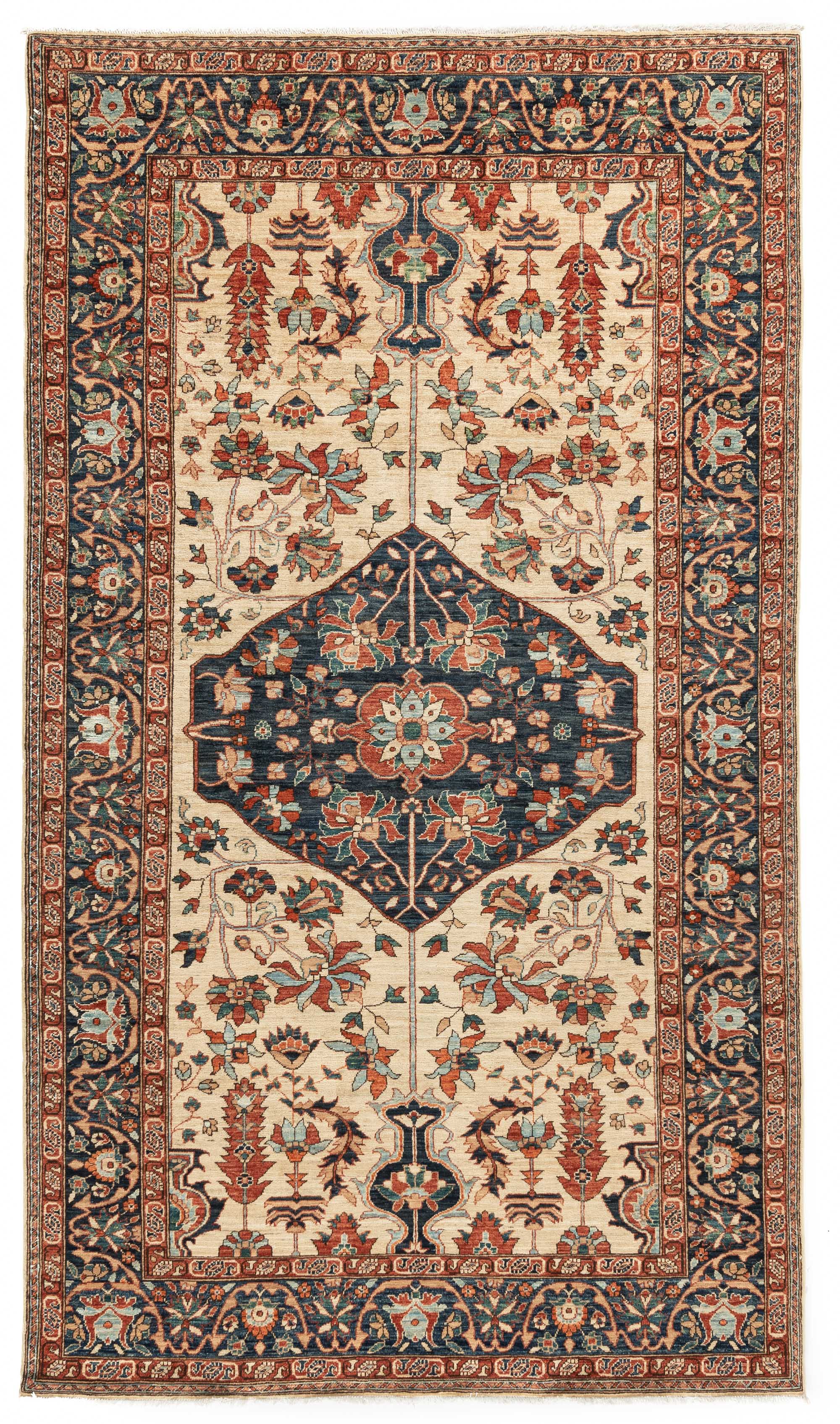 New Pak Floral Shirvan Rug <br> 6'2 x 10'7