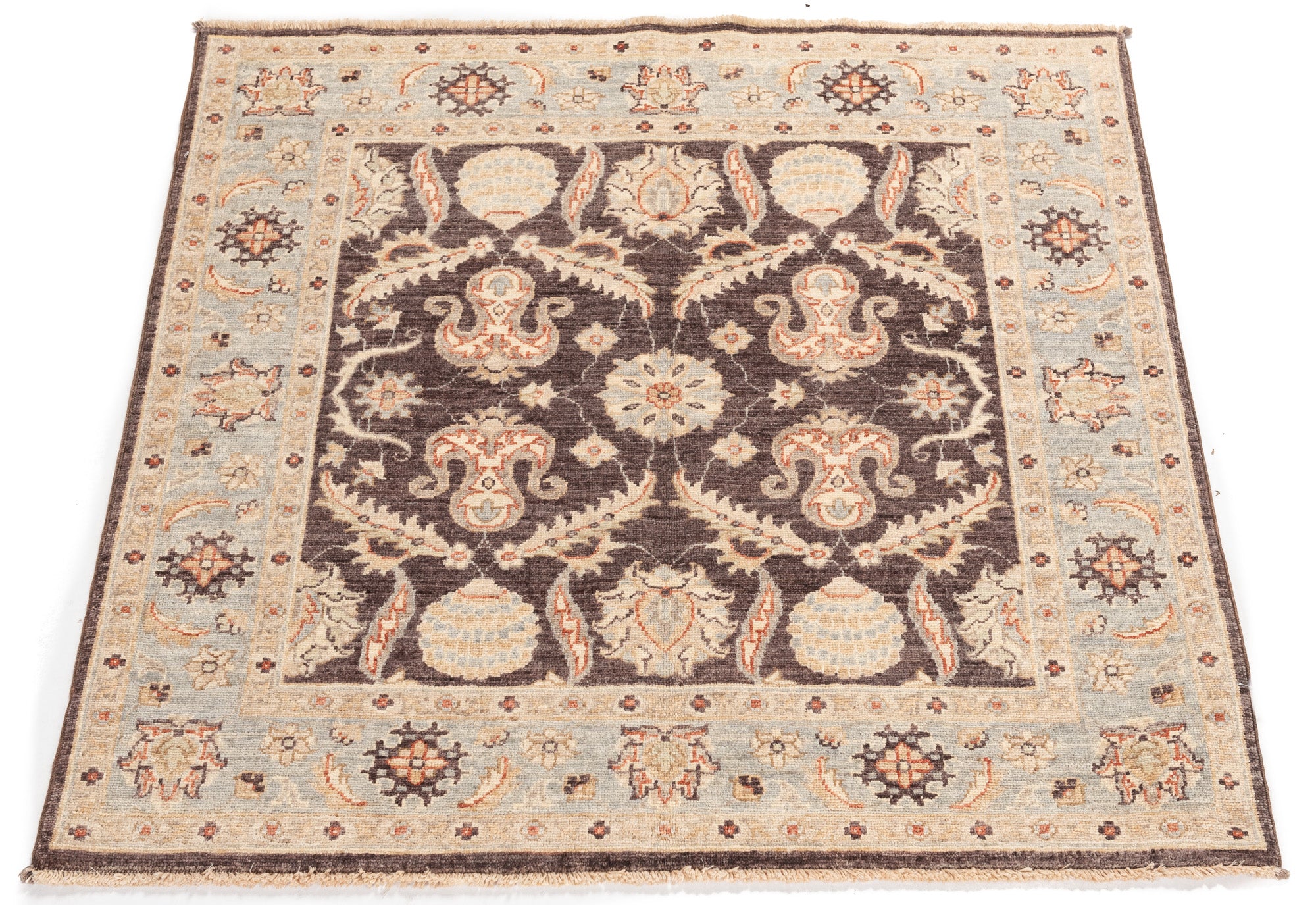 New Pakistan Sultanabad Design Rug <br> 3'10 x 3'10