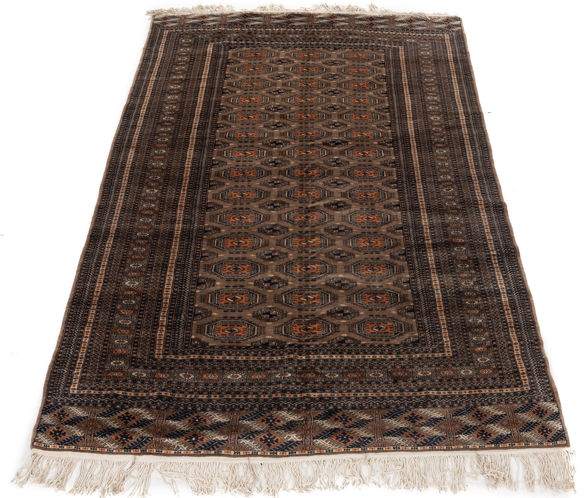 New Pakistani Bokhara Rug <br> 5'4 x 8'4