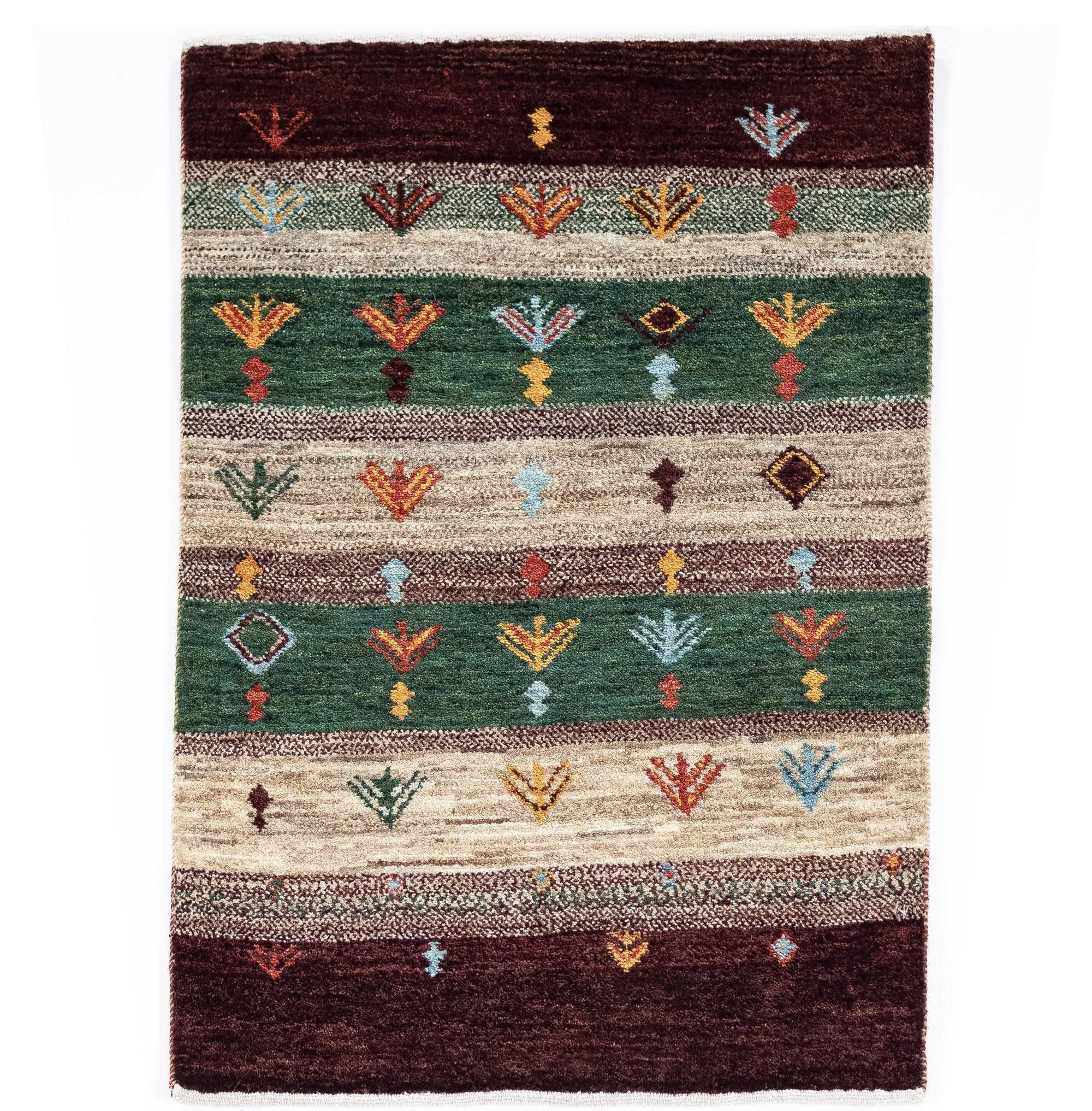 New Pakistani Gabbeh Rug  <br> 2'1 x 3'1