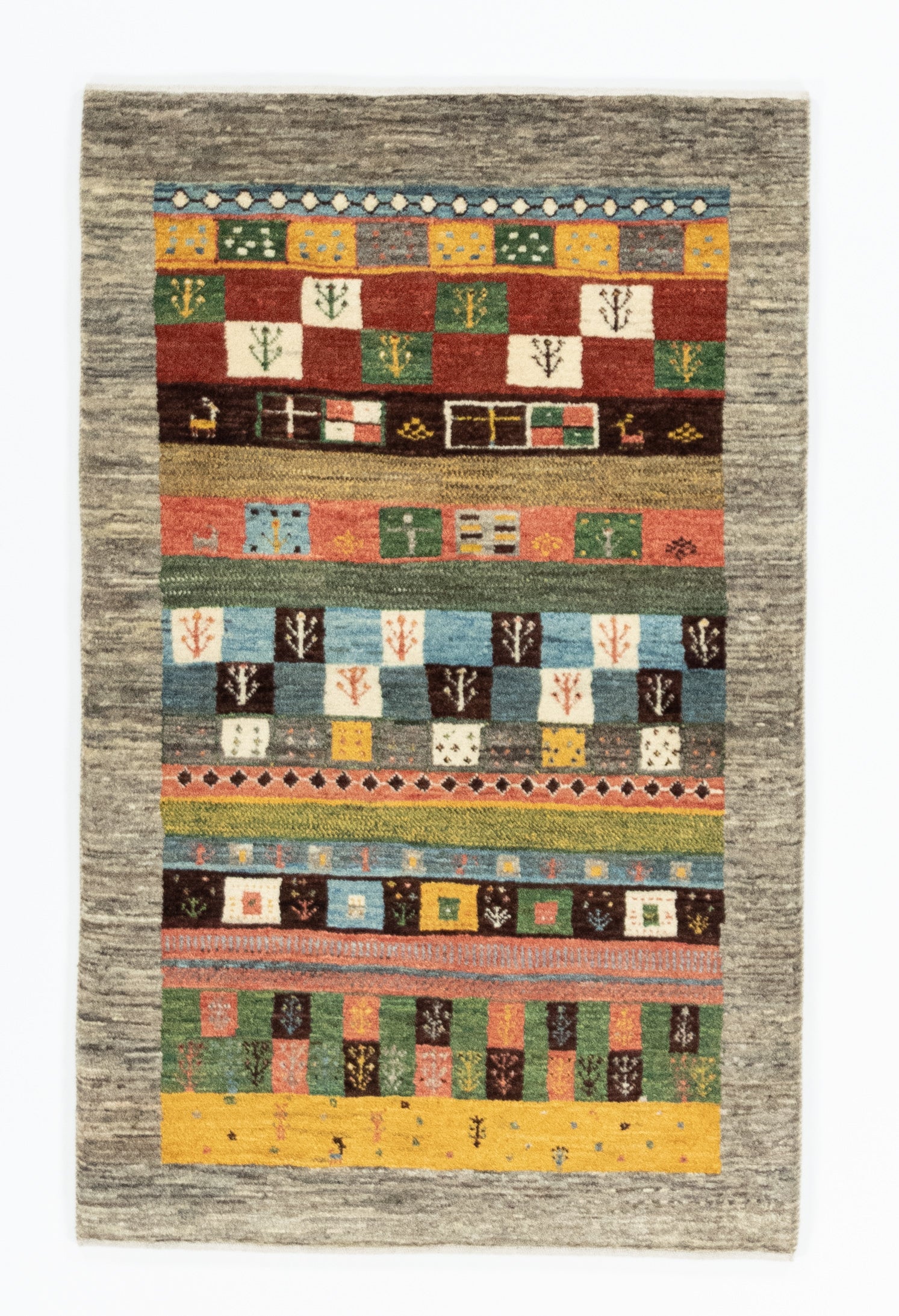 New Pakistani Gabbeh Rug <br> 2'9 x 4'6