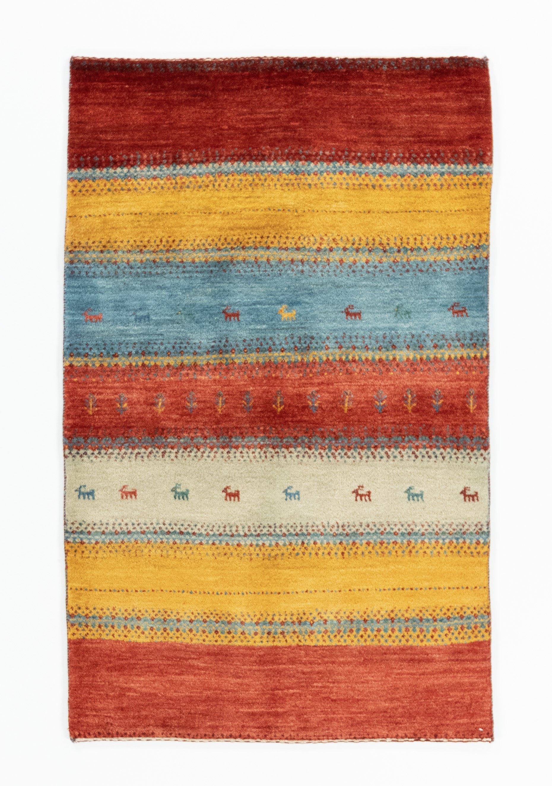 New Pakistani Gabbeh Rug <br> 3'1 x 5'0