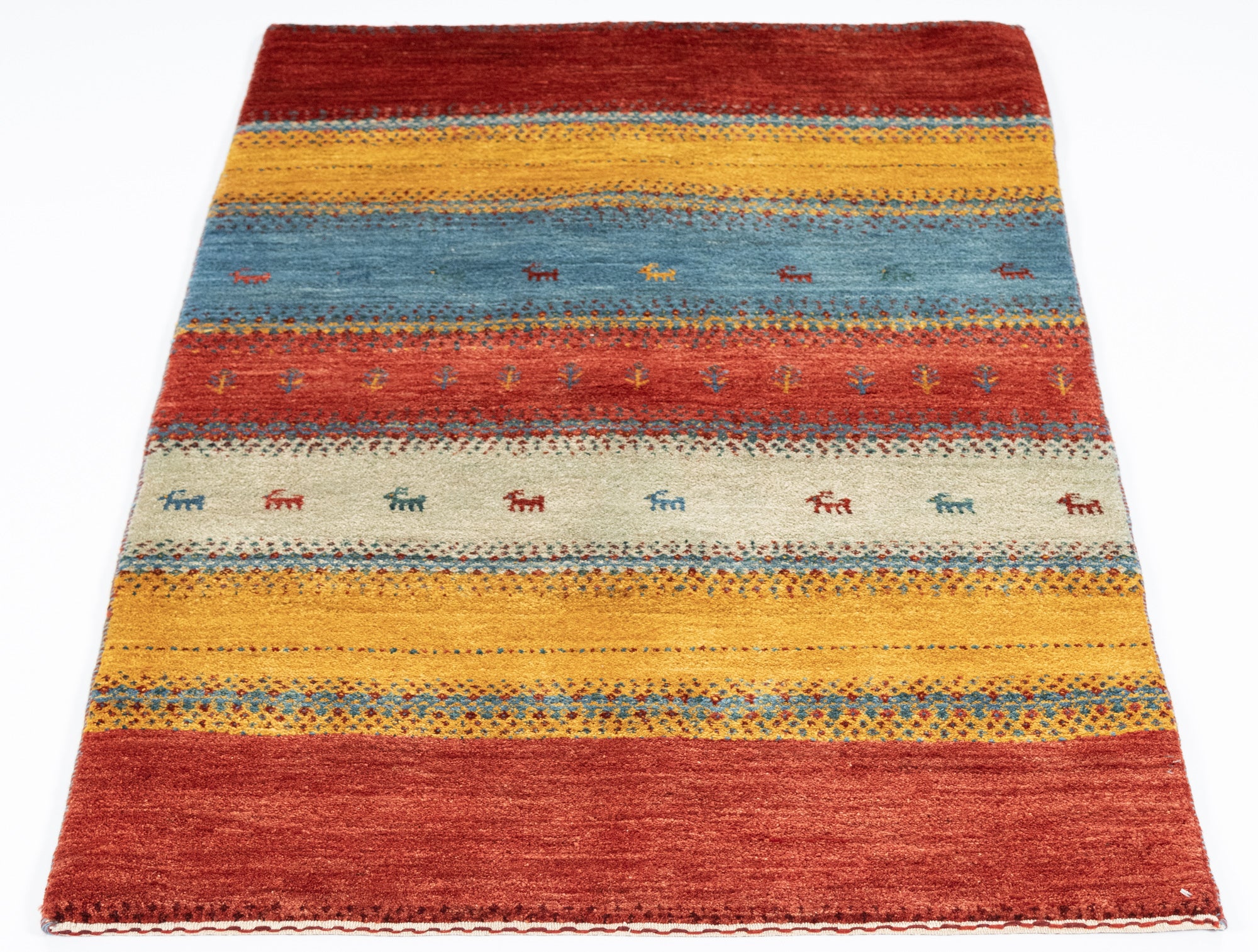 New Pakistani Gabbeh Rug <br> 3'1 x 5'0