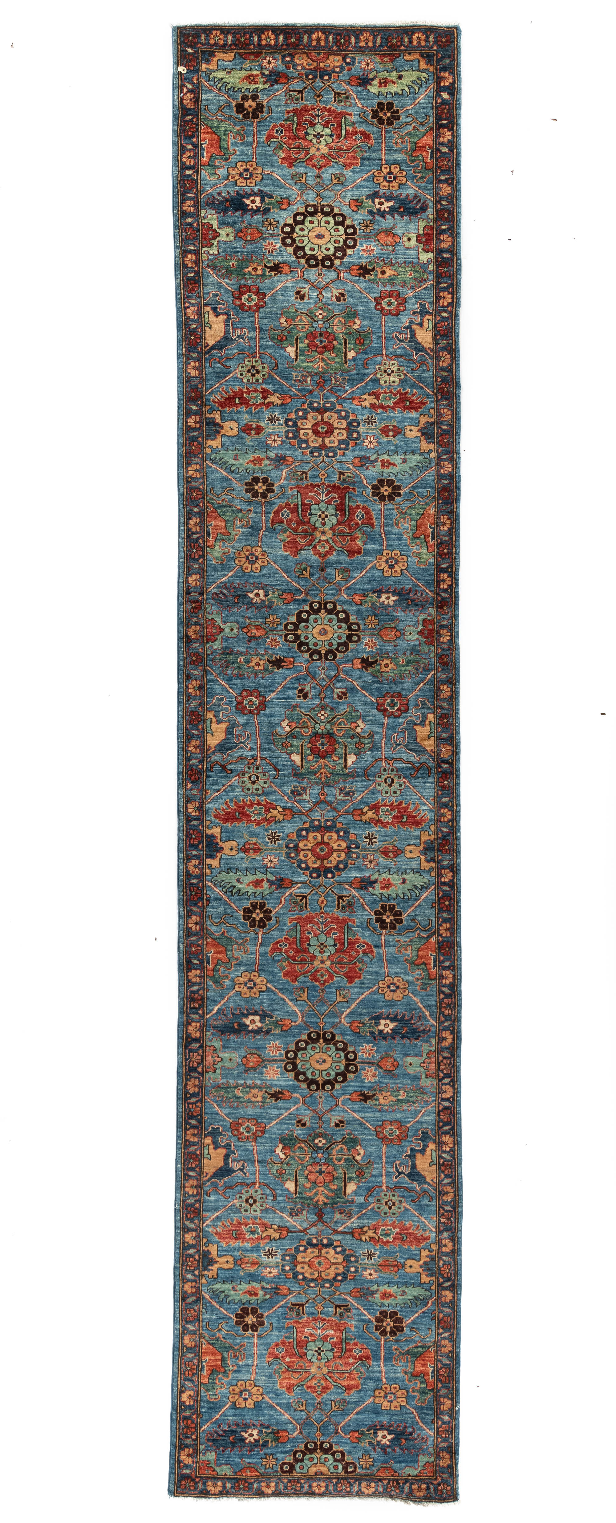 New Pakistani Heriz-style Narrow Runner <br> 2'8 x 13'8