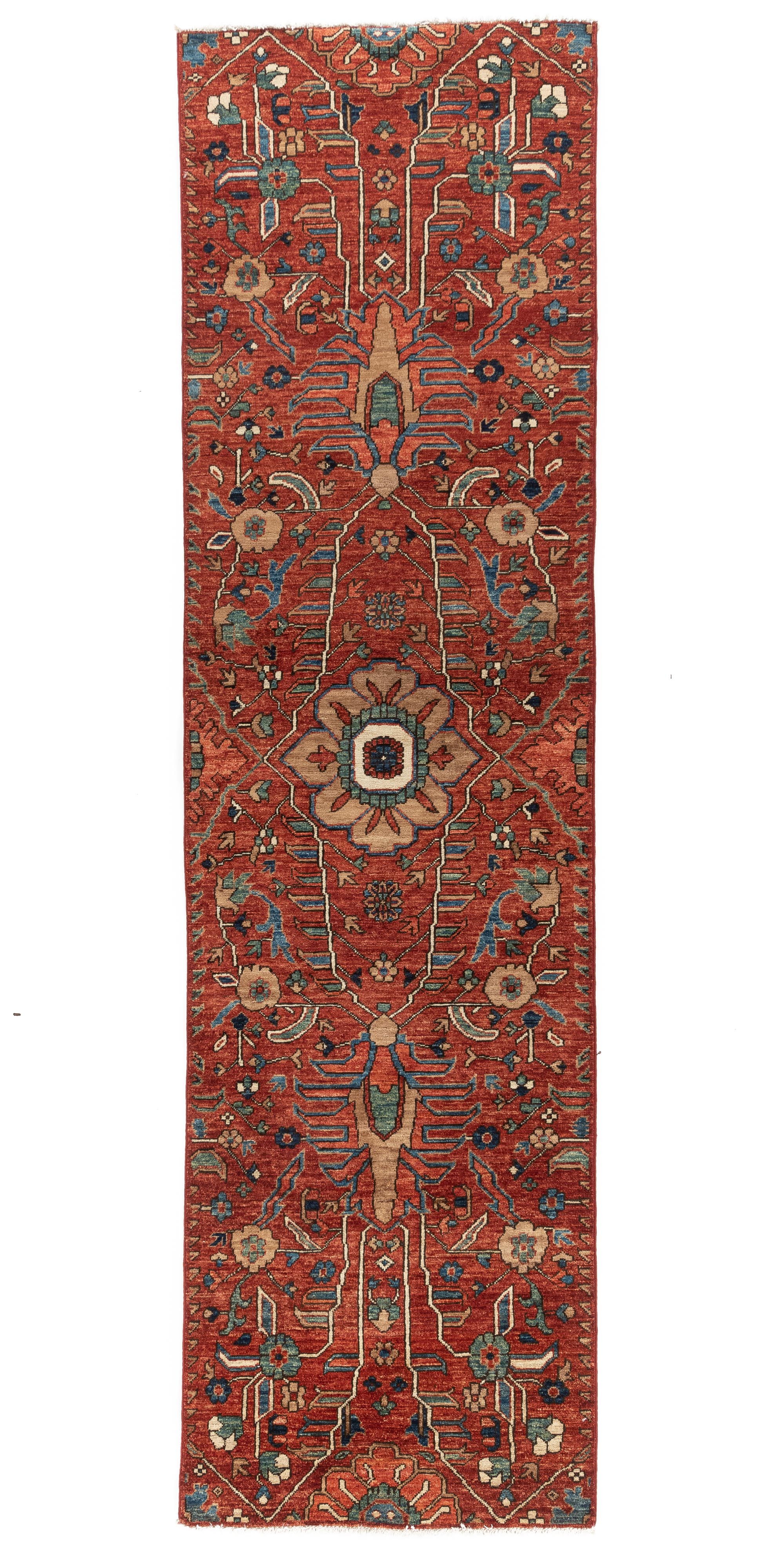 New Pakistani Heriz-style Runner <br> 2'8 x 9'9